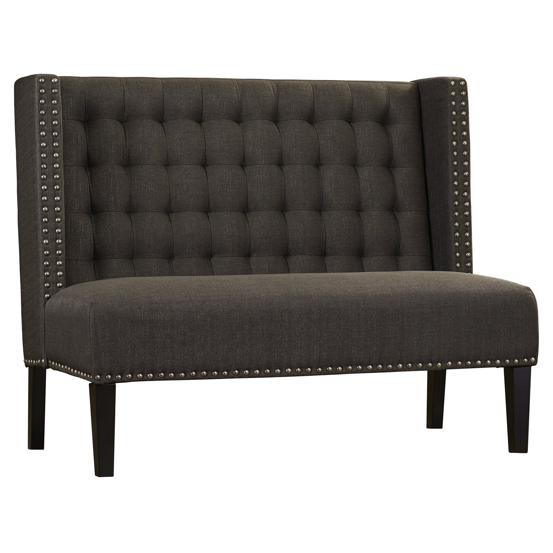 House of Hampton Aline Upholstered Banquette Bench in Charcoal \u0026 Reviews  Wayfair