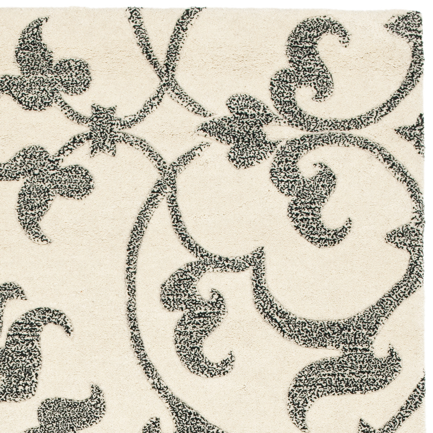 House of Hampton Cornwall HandTufted Ivory/Grey Contemporary Area Rug