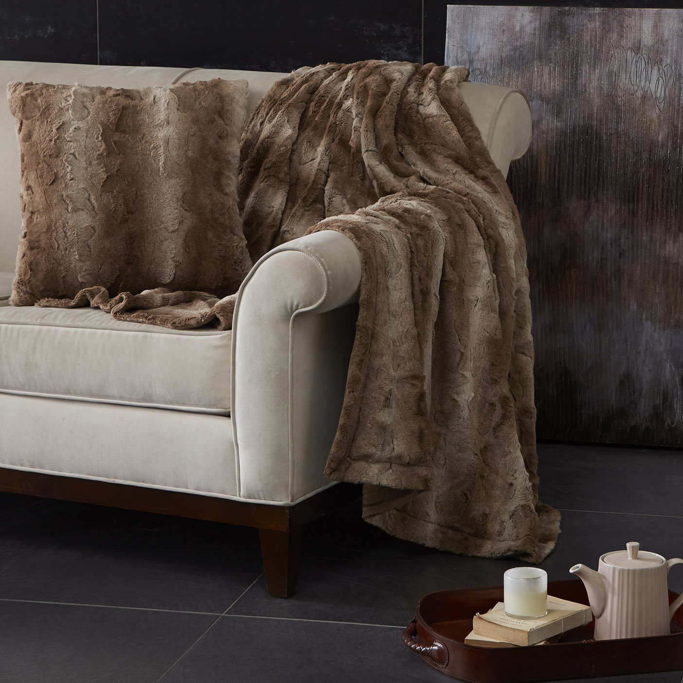 House of Hampton Betsy Oversized Faux Fur Throw Blanket & Reviews Wayfair