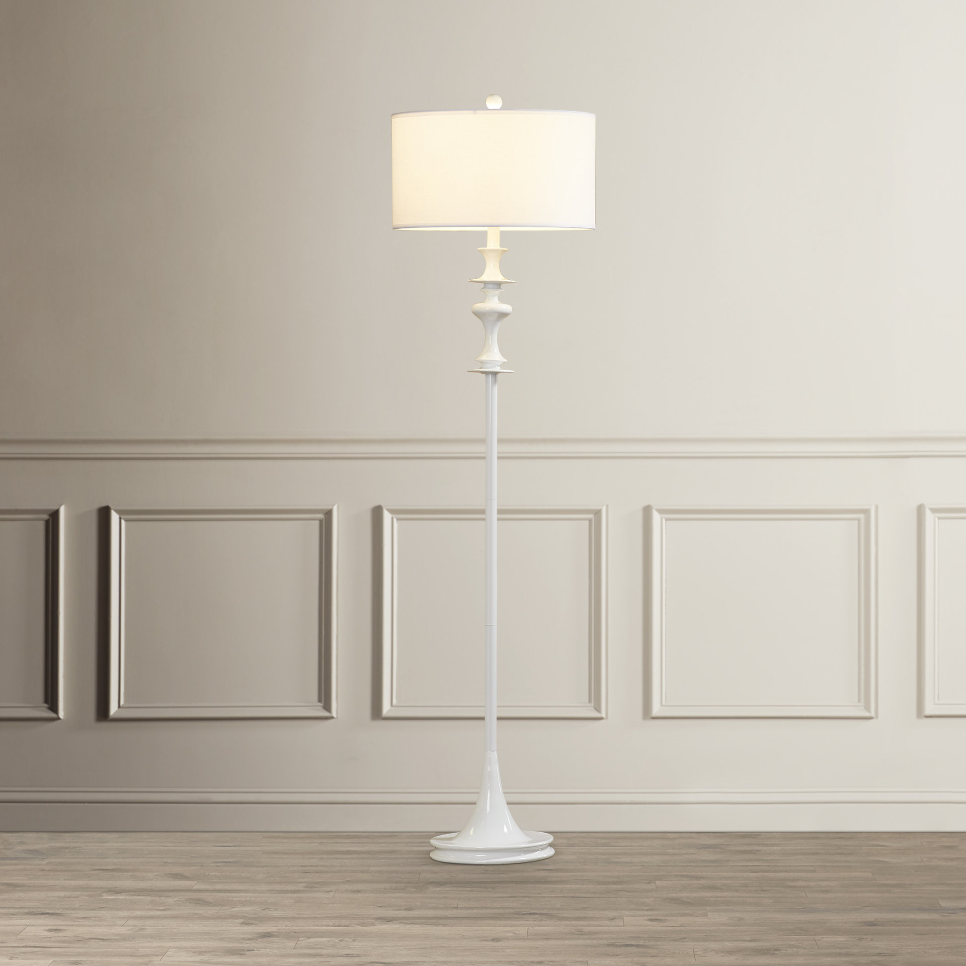 House of Hampton HenleyinArden 60" Floor Lamp in white gloss