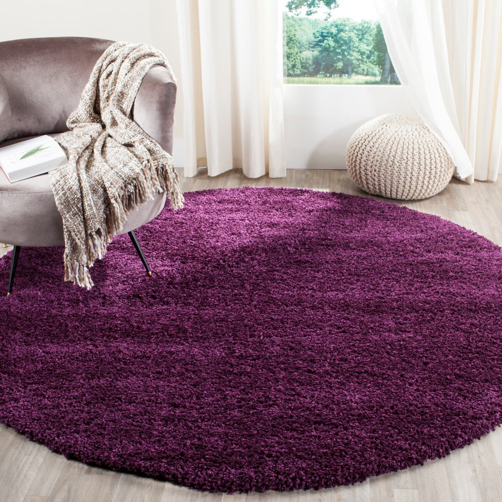 House of Hampton Ampthill Shag Purple Area Rug & Reviews Wayfair