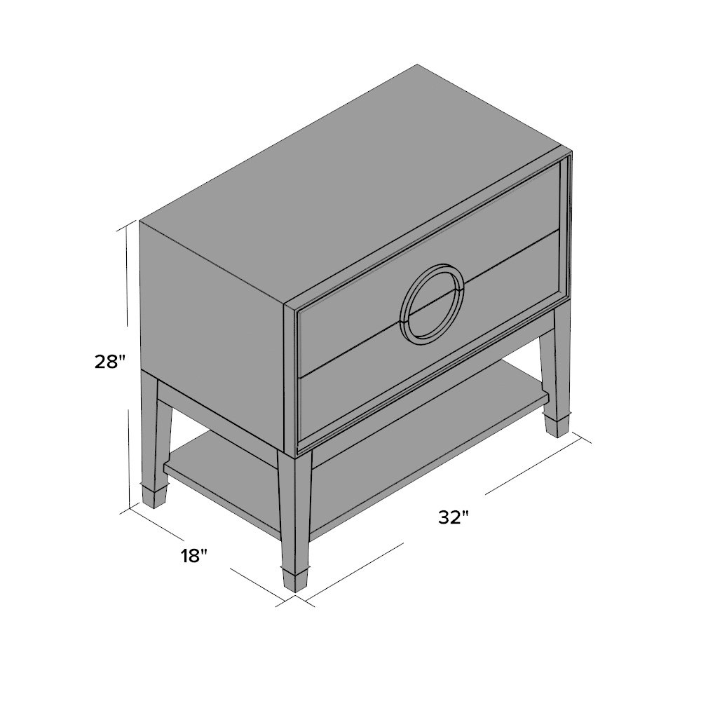 House of Hampton Josephine 2 Drawer Nightstand & Reviews Wayfair