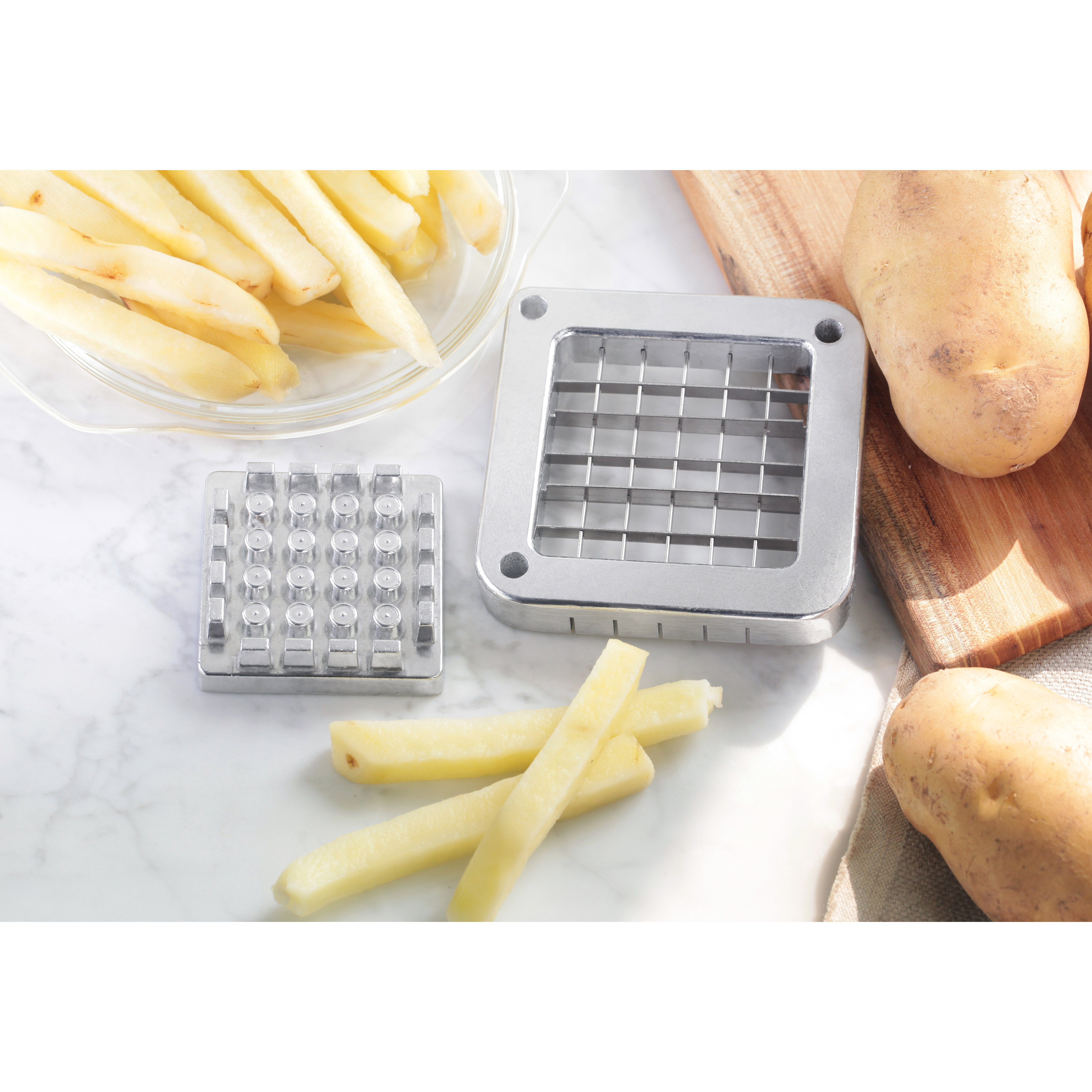 New Star Foodservice Commercial Grade French Fry Cutter with Suction