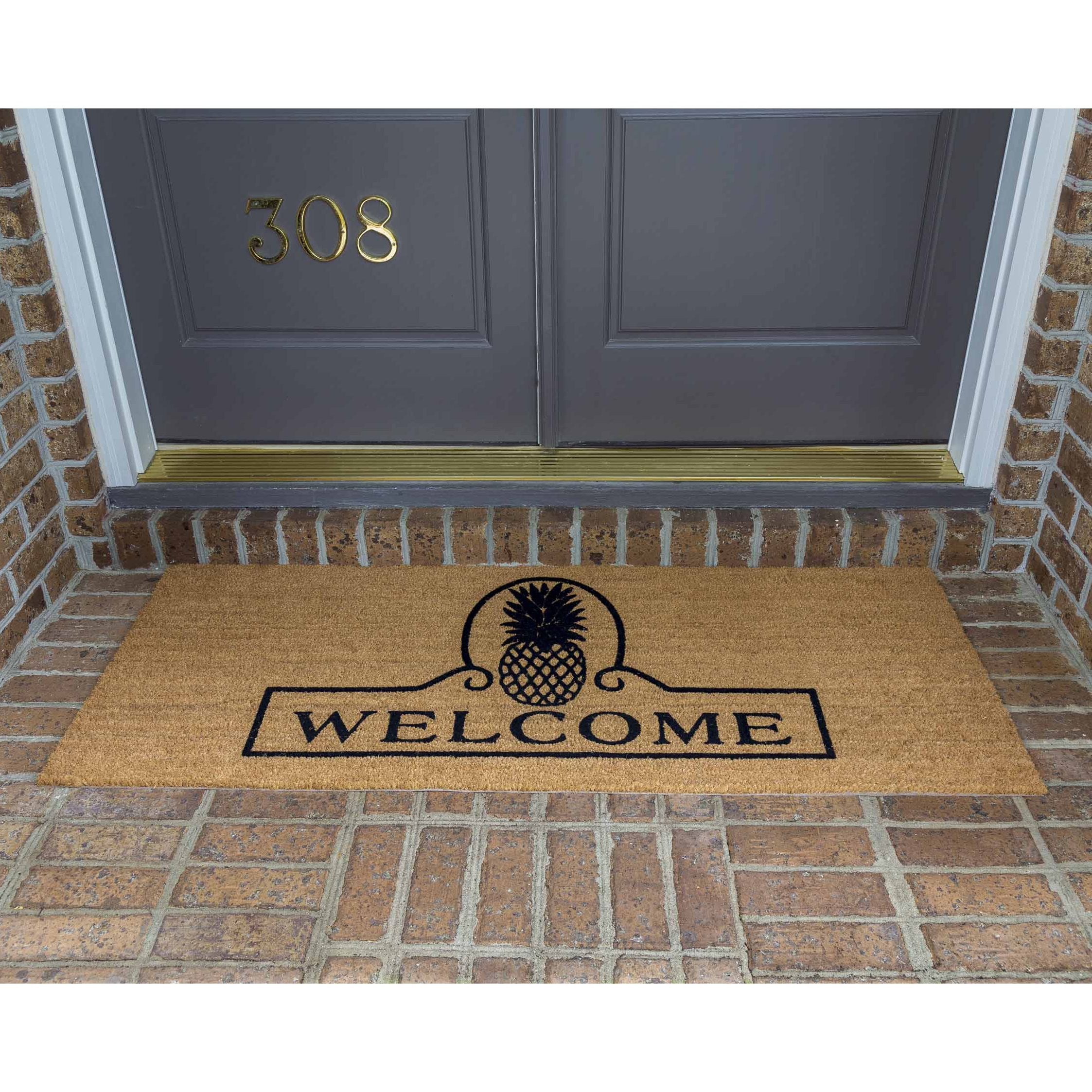 US Cocoa Mat DeCoir Pineapple Double Door Doormat & Reviews