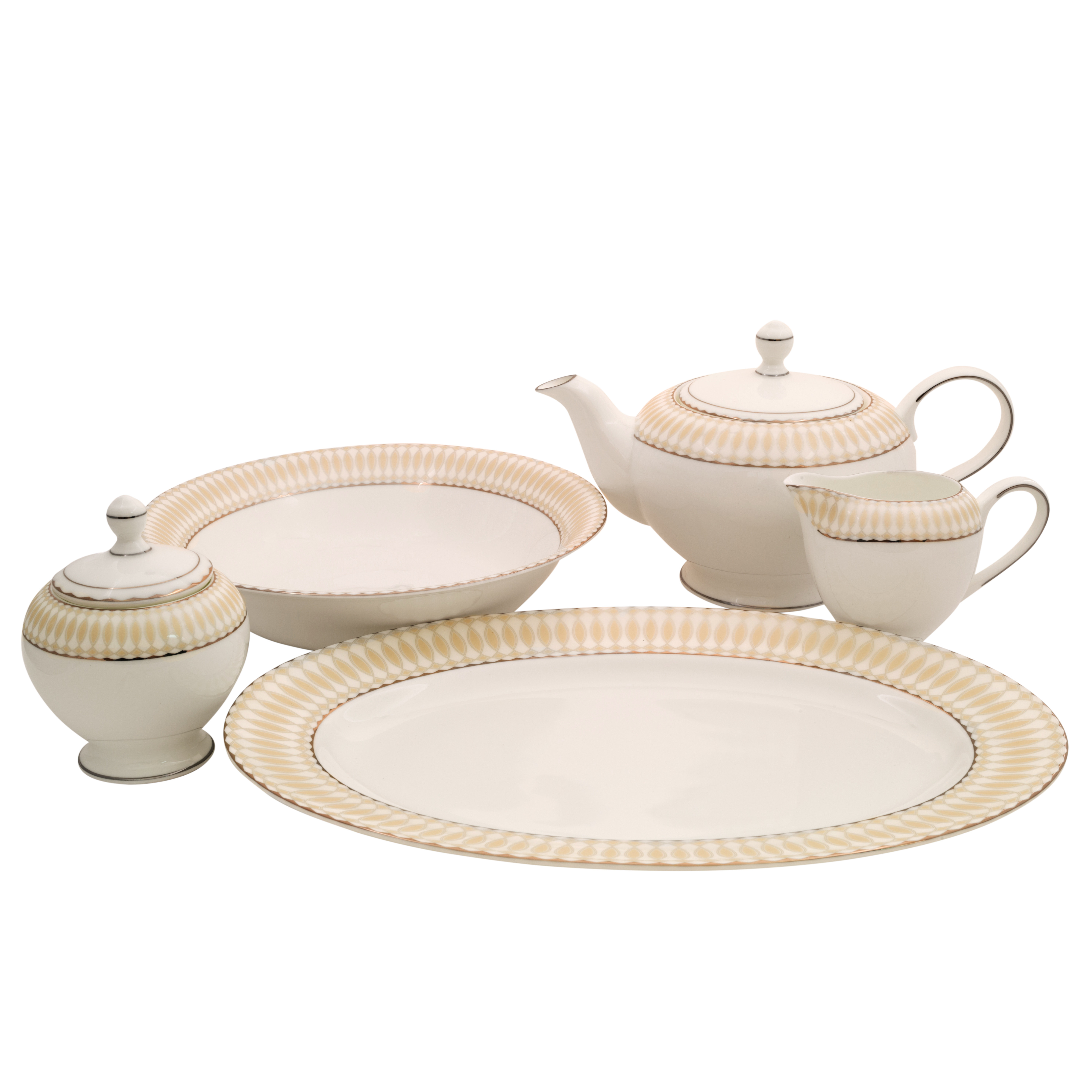 Shinepukur Ceramics USA Inc Superior Bone China Traditional Serving 5 
