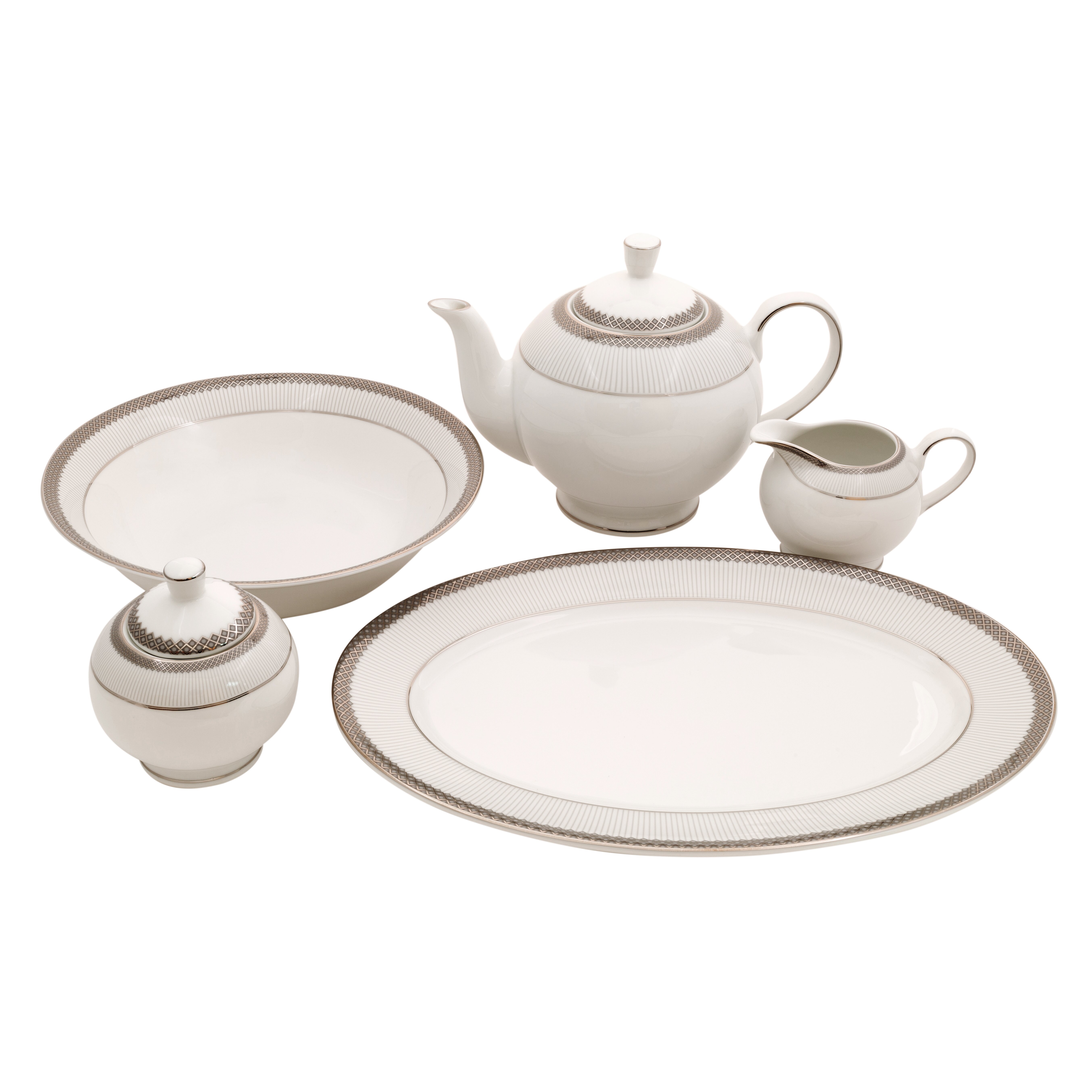 Shinepukur Ceramics USA, Inc. Diamond Fine China Traditional Serving 5