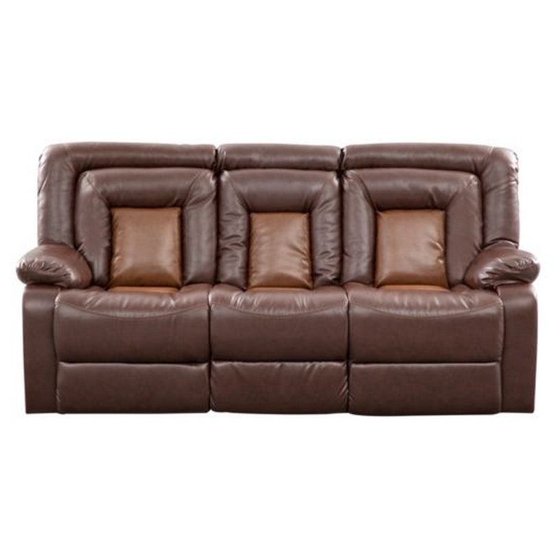 Roundhill Furniture Kmax 2Toned Vinyl Dual Reclining Sofa Wayfair