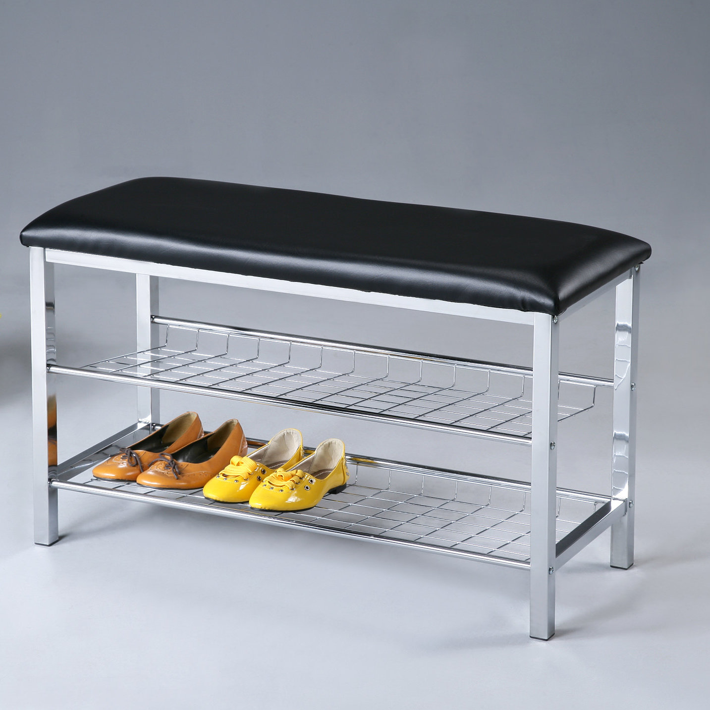 Roundhill Furniture Metal Shoe Bench & Reviews Wayfair