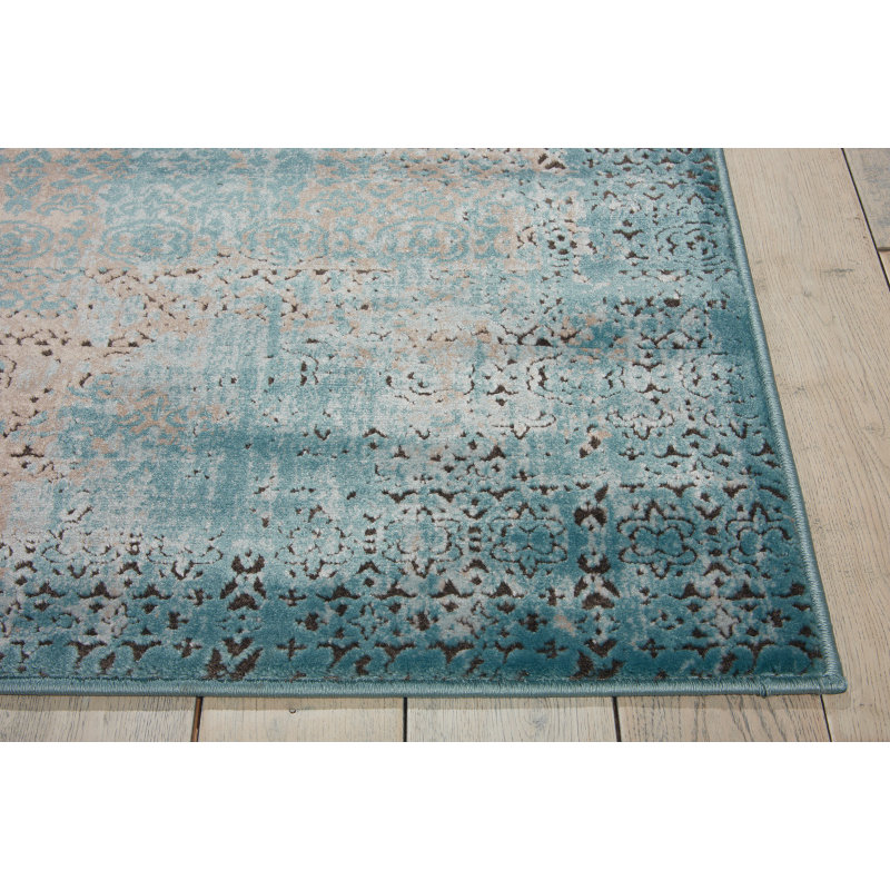 Bungalow Rose Saliba Blue Area Rug & Reviews Wayfair.ca