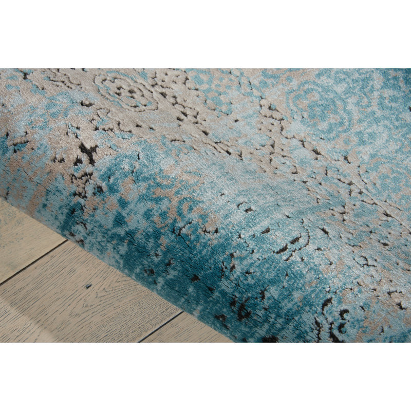 Bungalow Rose Saliba Blue Area Rug & Reviews Wayfair.ca