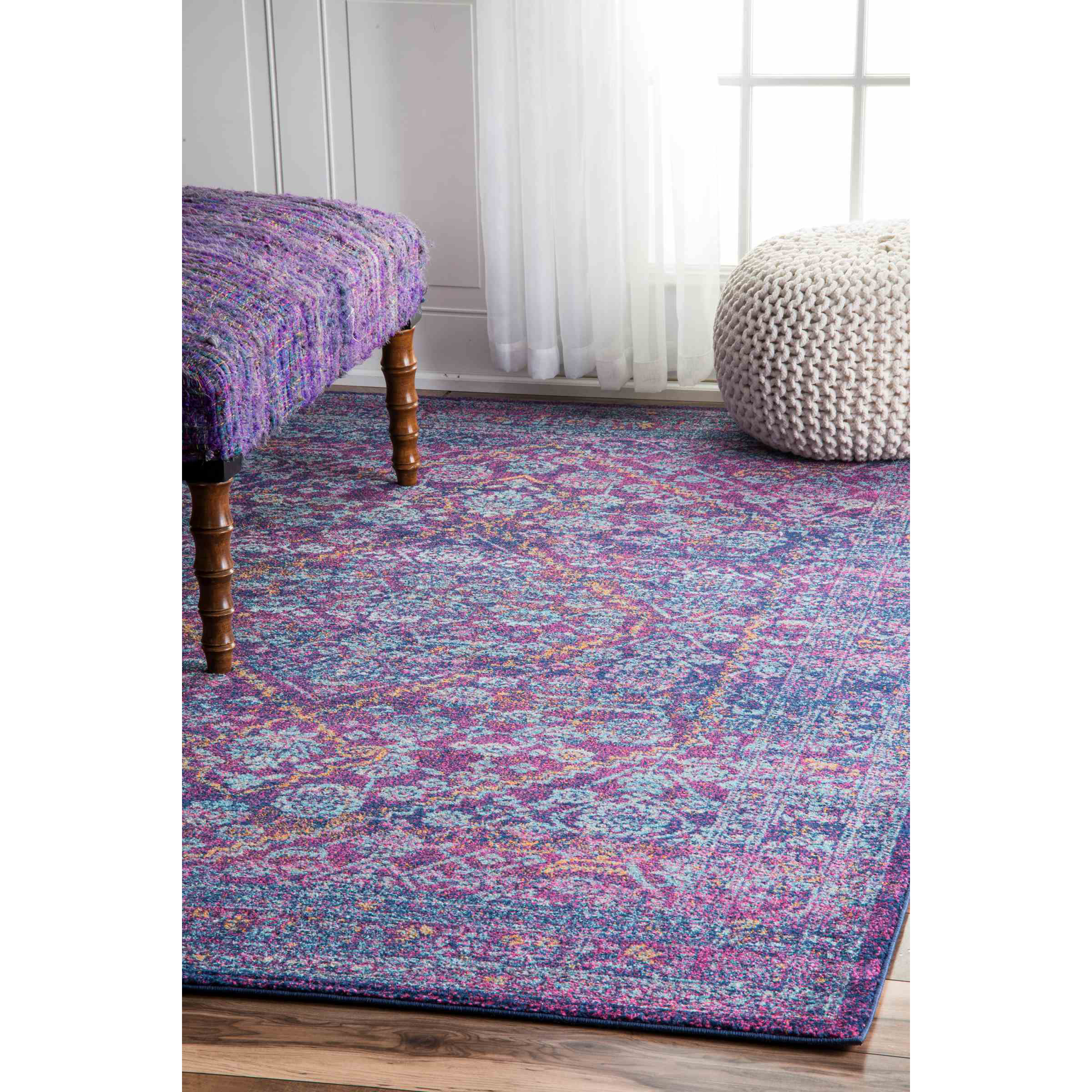 Bungalow Rose Argana Purple Area Rug & Reviews Wayfair