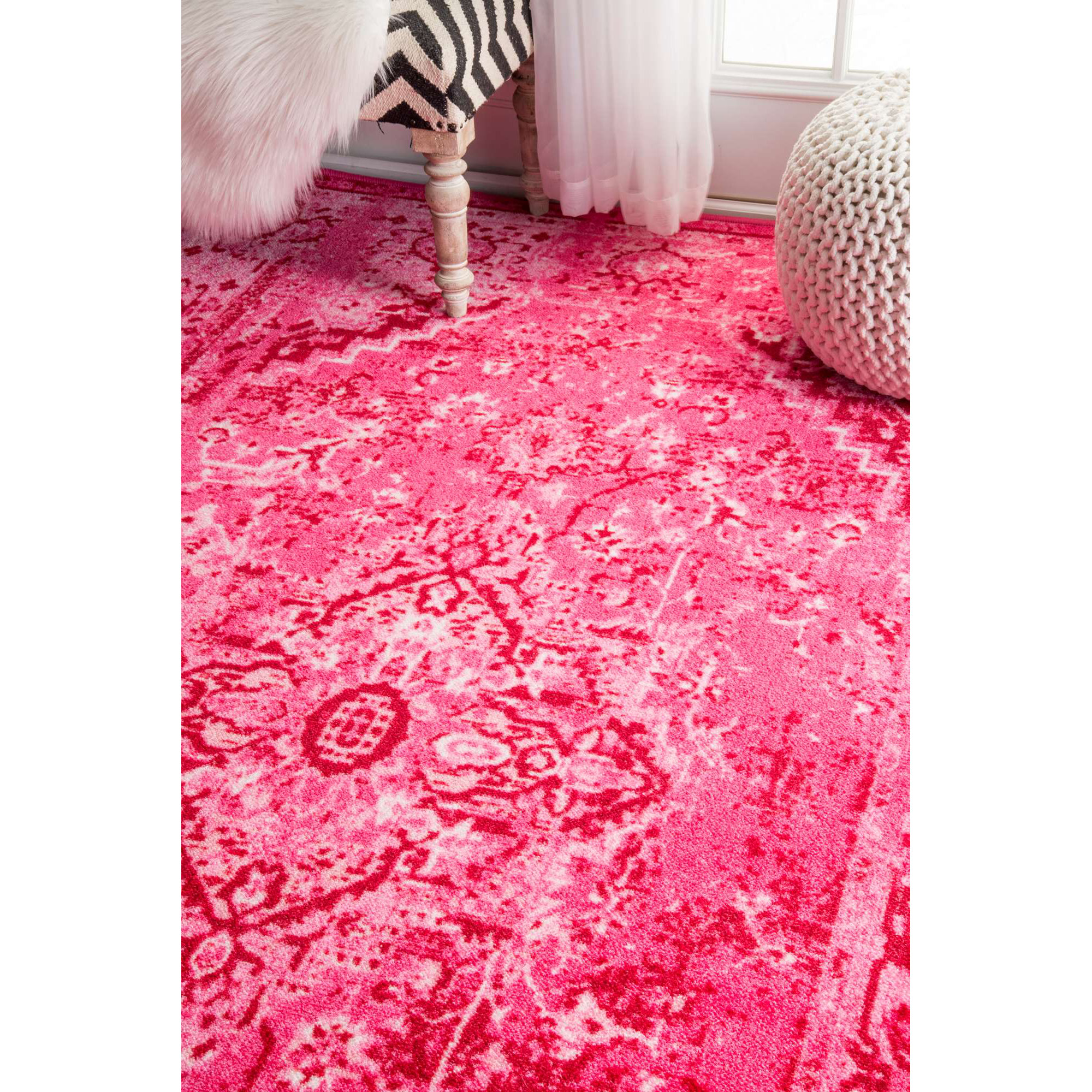 Bungalow Rose Kapadia Pink Area Rug & Reviews Wayfair