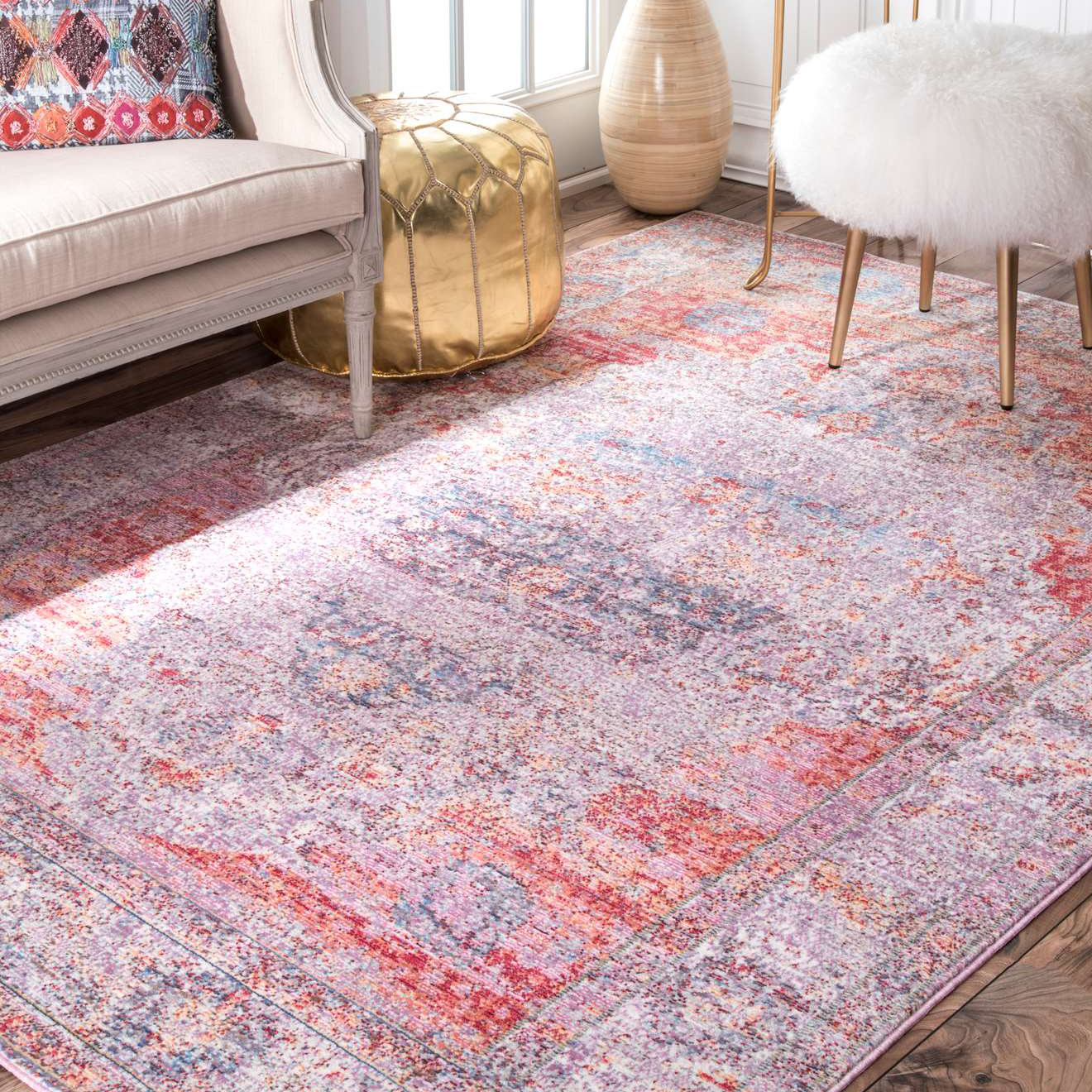 Bungalow Rose Hruby Blush Area Rug & Reviews Wayfair