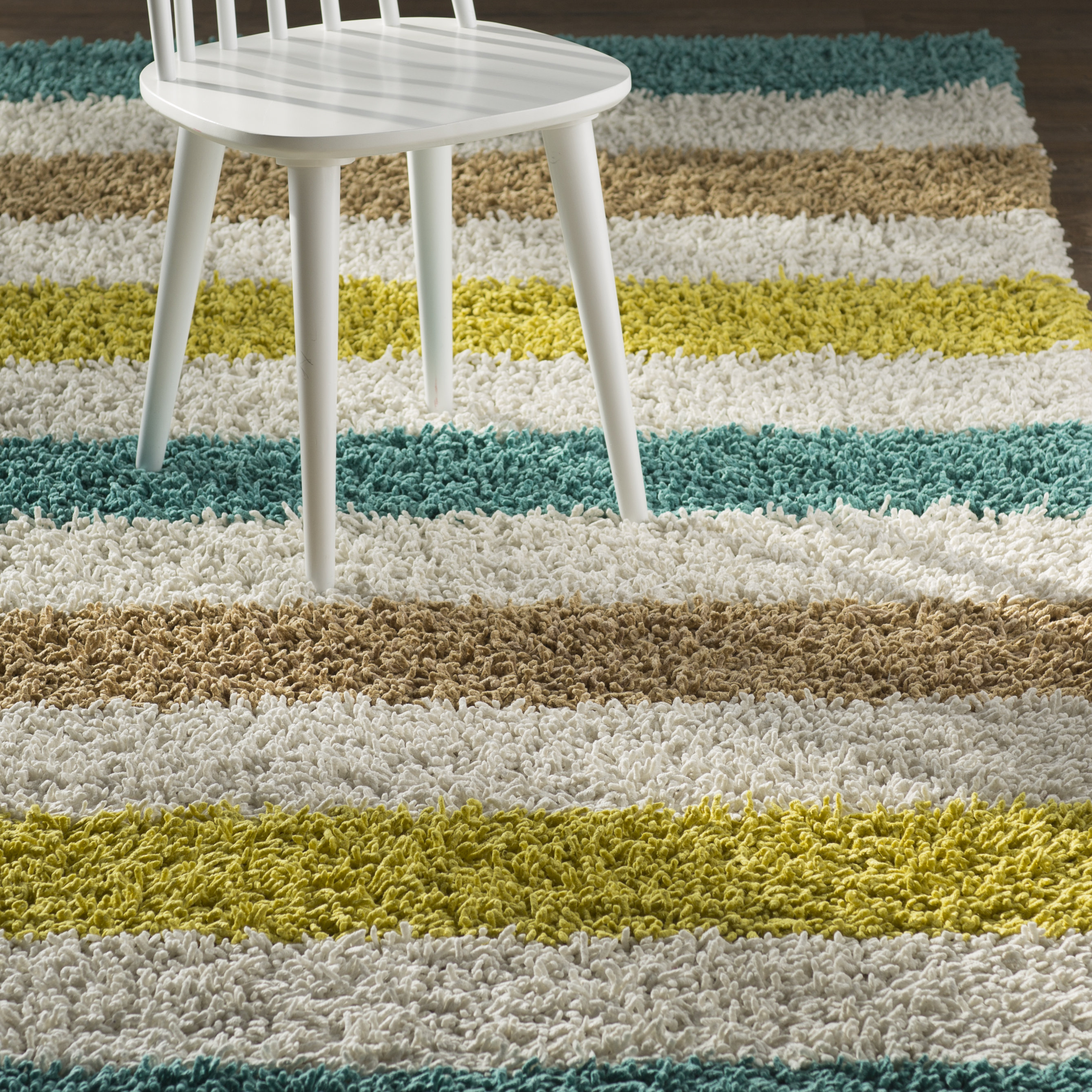 Viv + Rae Everett Ivory Shag Area Rug & Reviews Wayfair