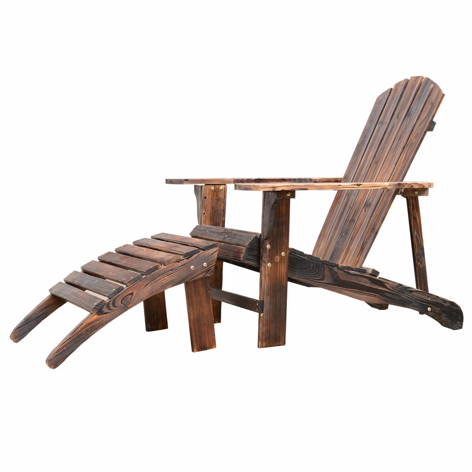 Outsunny Adirondack Chair with Ottoman & Reviews Wayfair