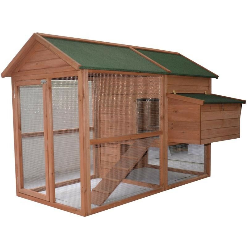 Pawhut Wooden Backyard Hen House Chicken Coop &amp; Reviews ...