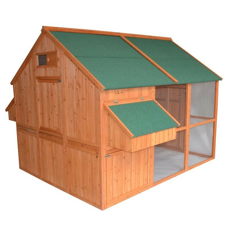 Deluxe Extra-Large Backyard Chicken Coop/Hen House with Outdoor Run by ...