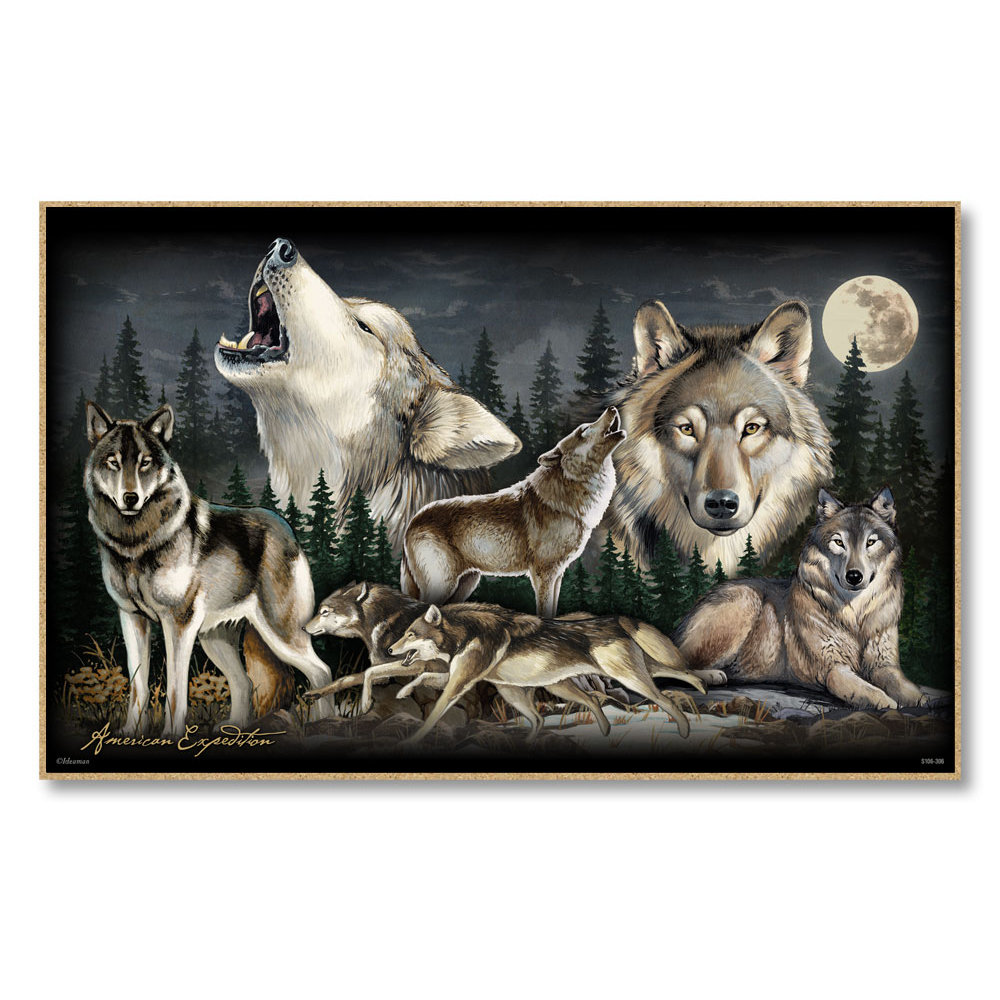 AmericanExpedition Gray Wolf Collage Graphic Art & Reviews Wayfair