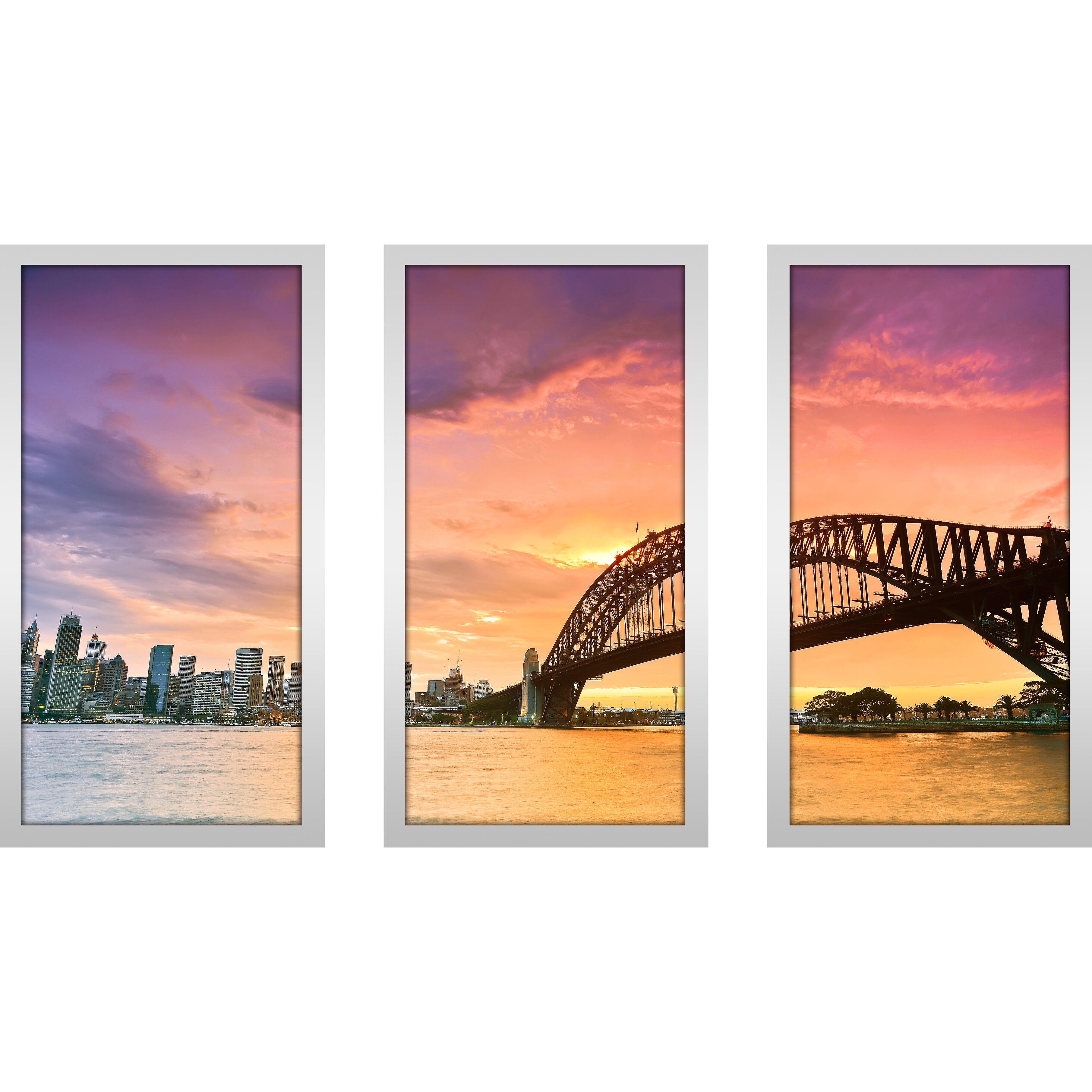 PicturePerfectInternational "Sydney" 3 Piece Framed ...