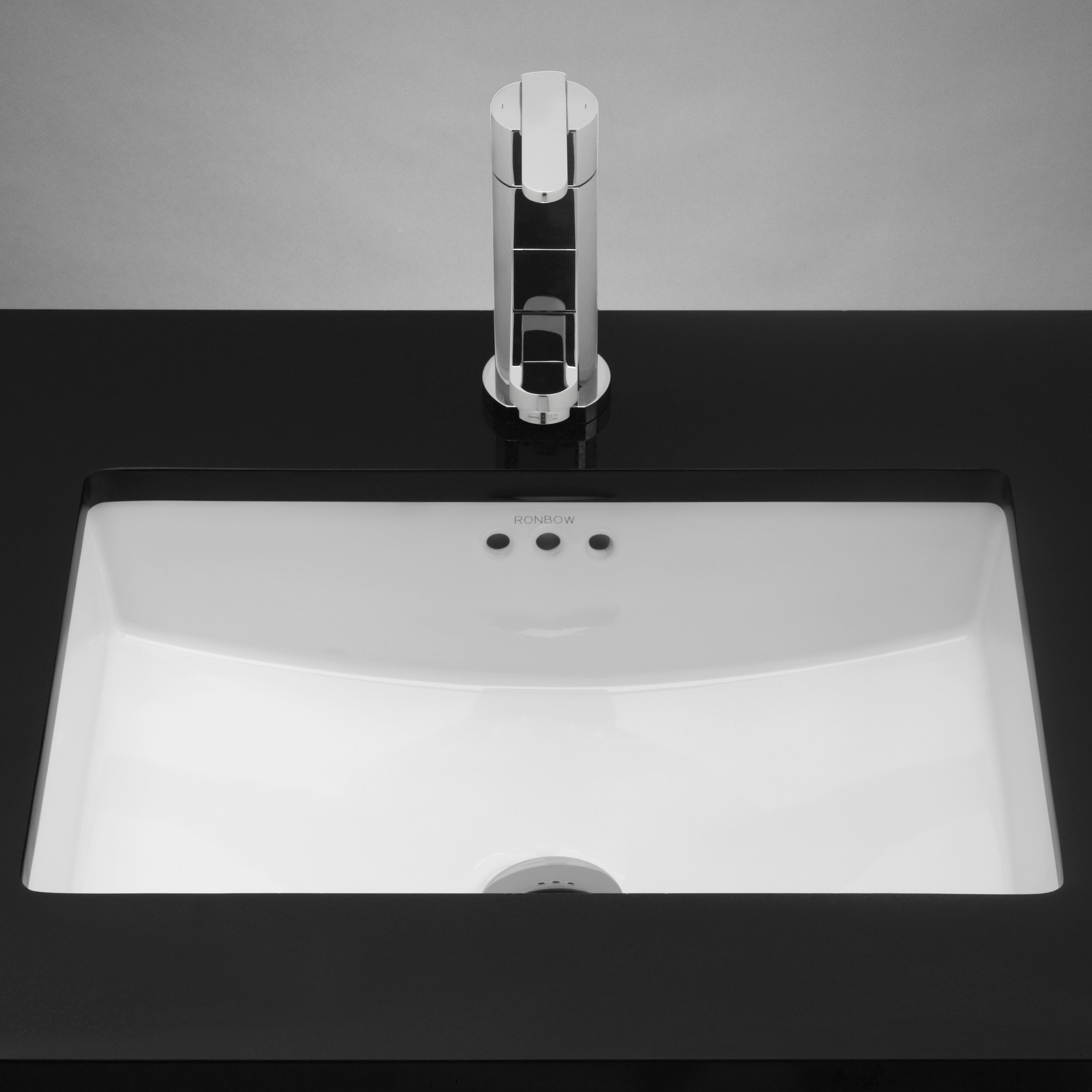 Ronbow Rectangular Ceramic Undermount Bathroom Sink in