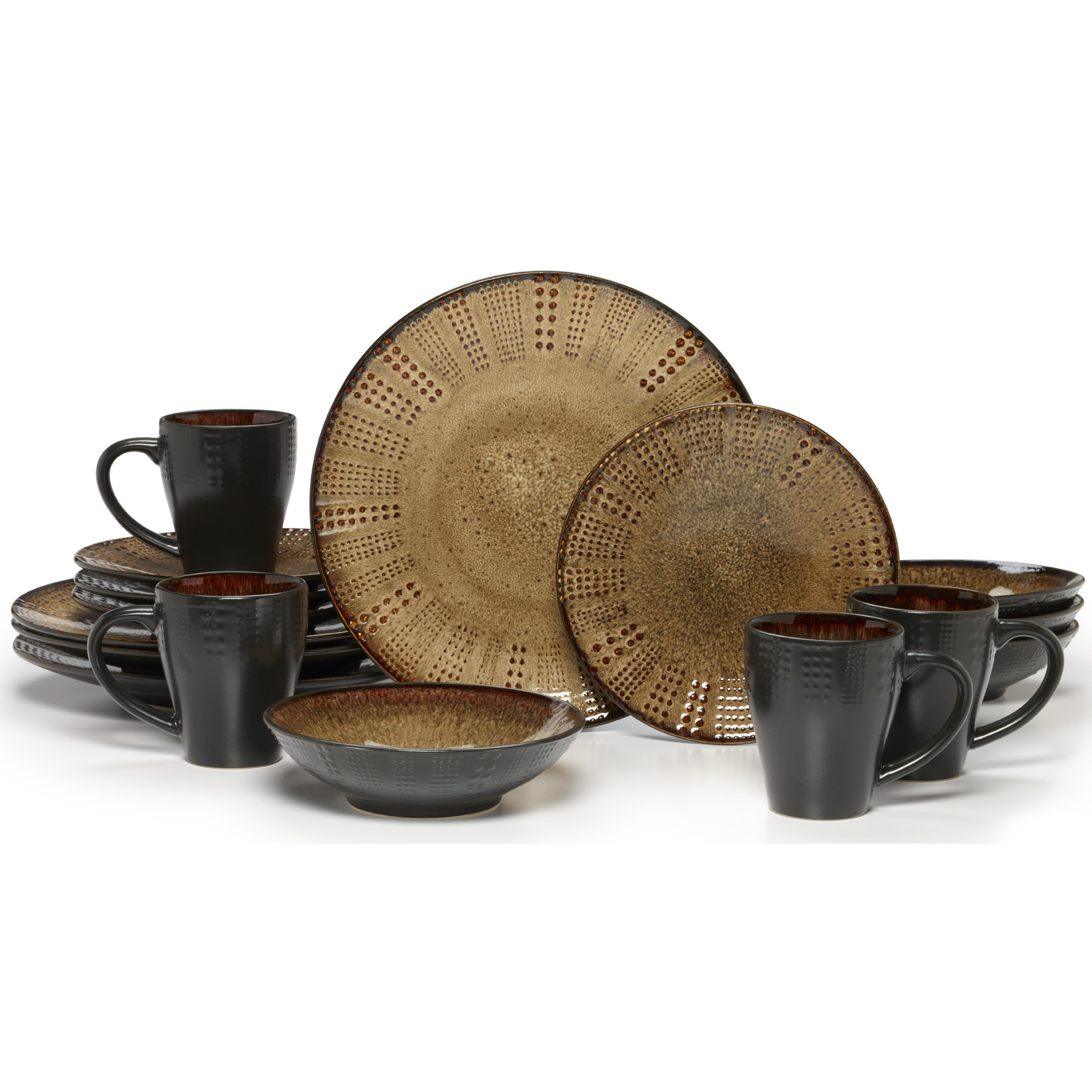Gourmet Basics by Mikasa Linden 16 Piece Dinnerware Set & Reviews Wayfair