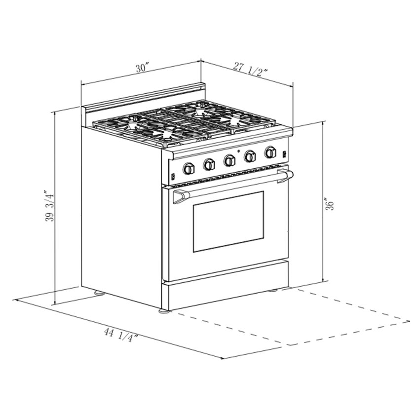 ThorKitchen 4.2 Cu. Ft. Gas 30" Convection Range & Reviews Wayfair