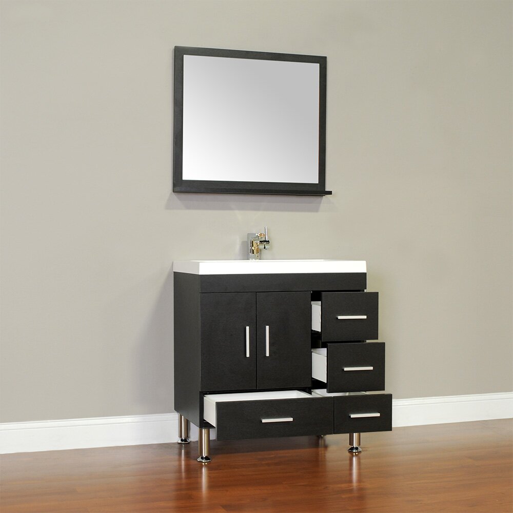 Alya Bath Ripley 30" Single Modern Bathroom Vanity Set With Mirror ...