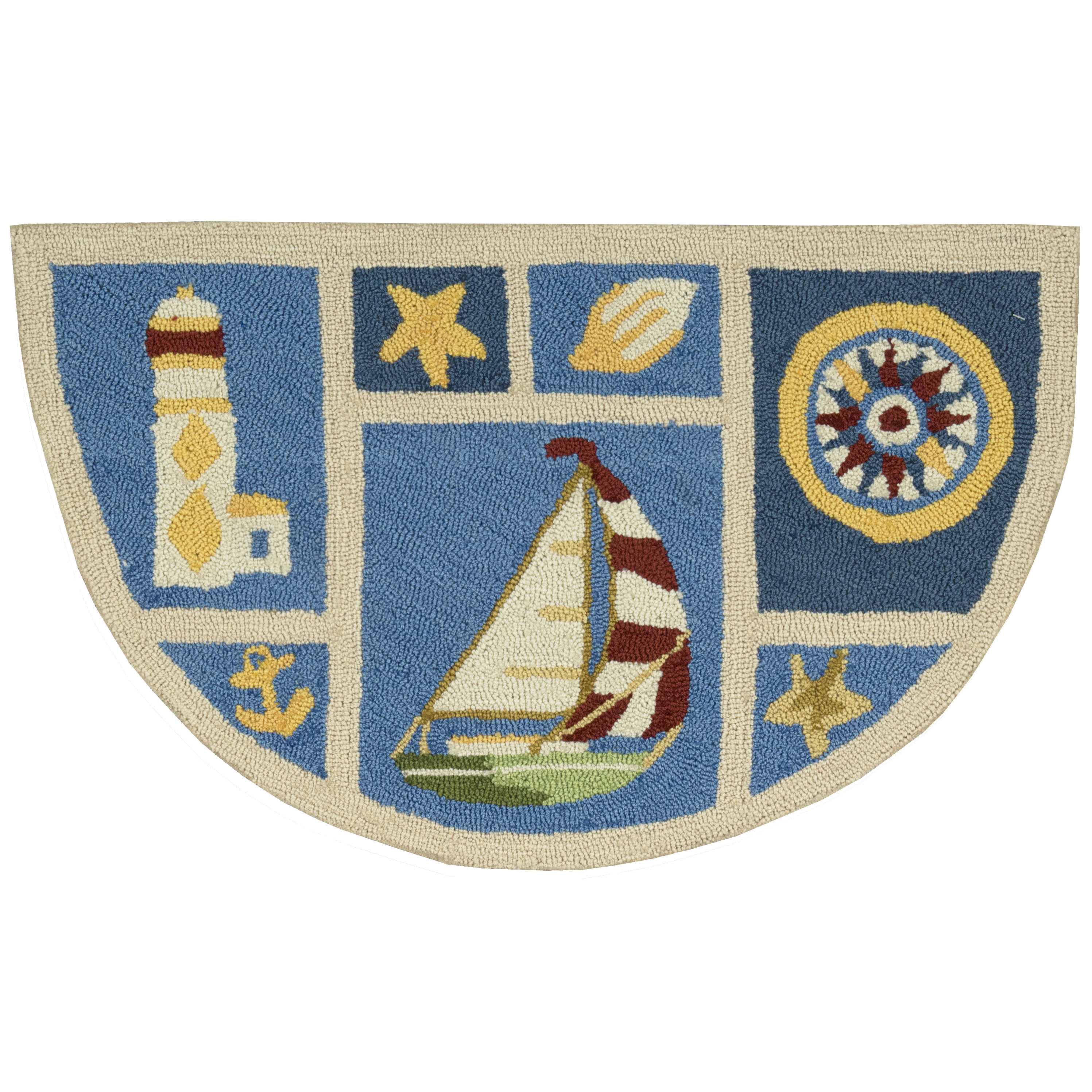 Breakwater Bay Milbridge Blue Nautical Area Rug & Reviews Wayfair