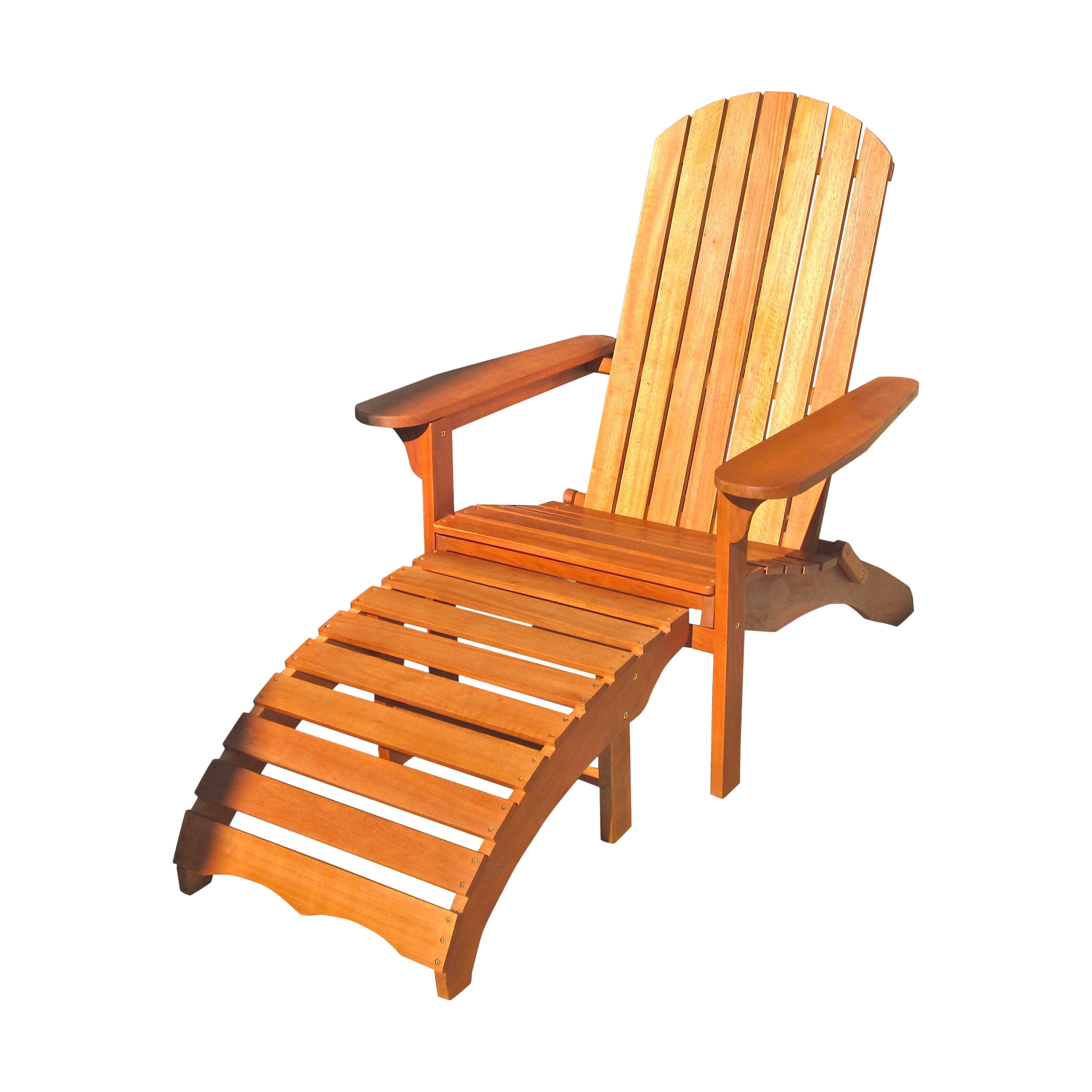 Breakwater Bay Sabbattus Adirondack Chair With Footrest Reviews Wayfair   Royal Tahiti Adirondack Chair With Footrest 