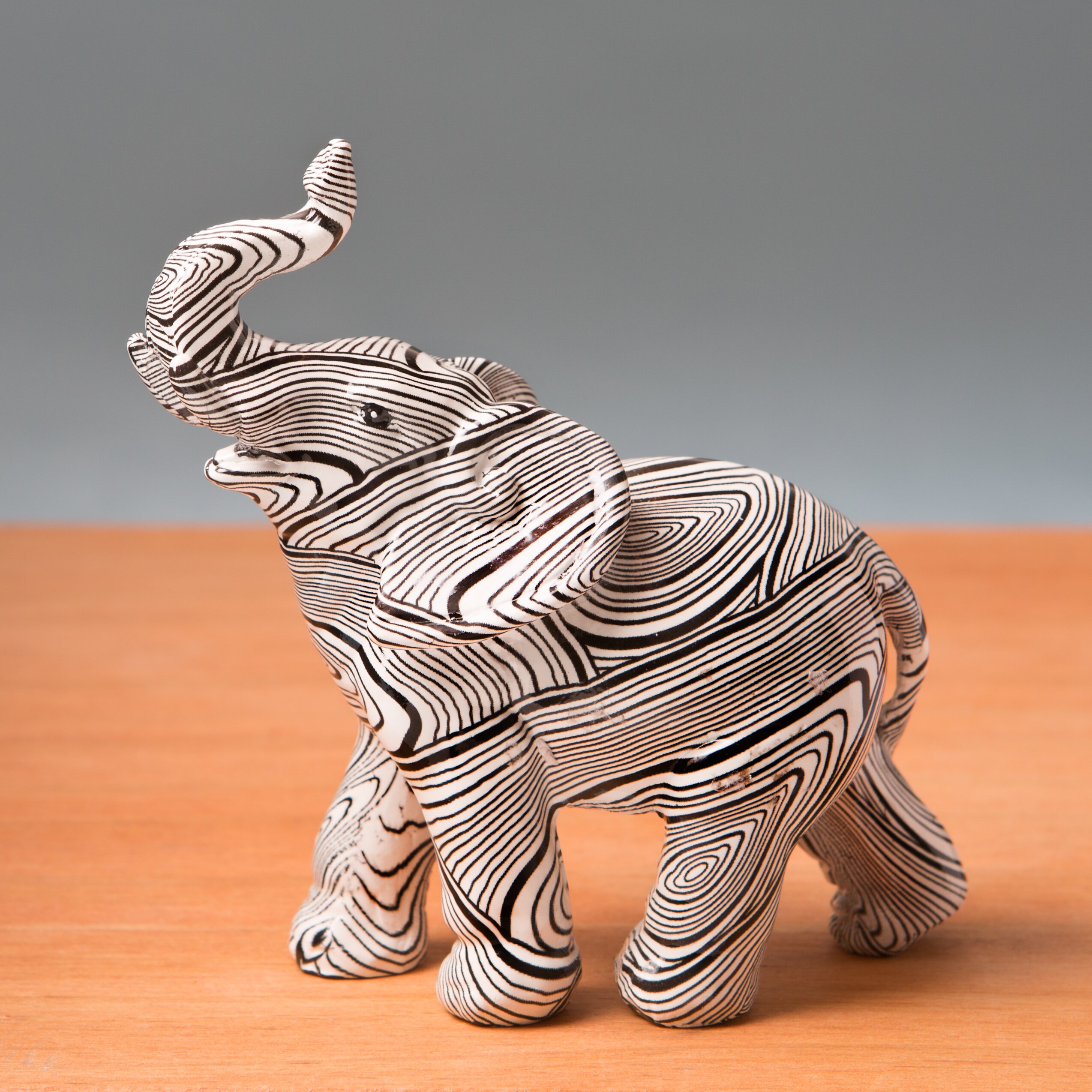 geometric elephant figurine