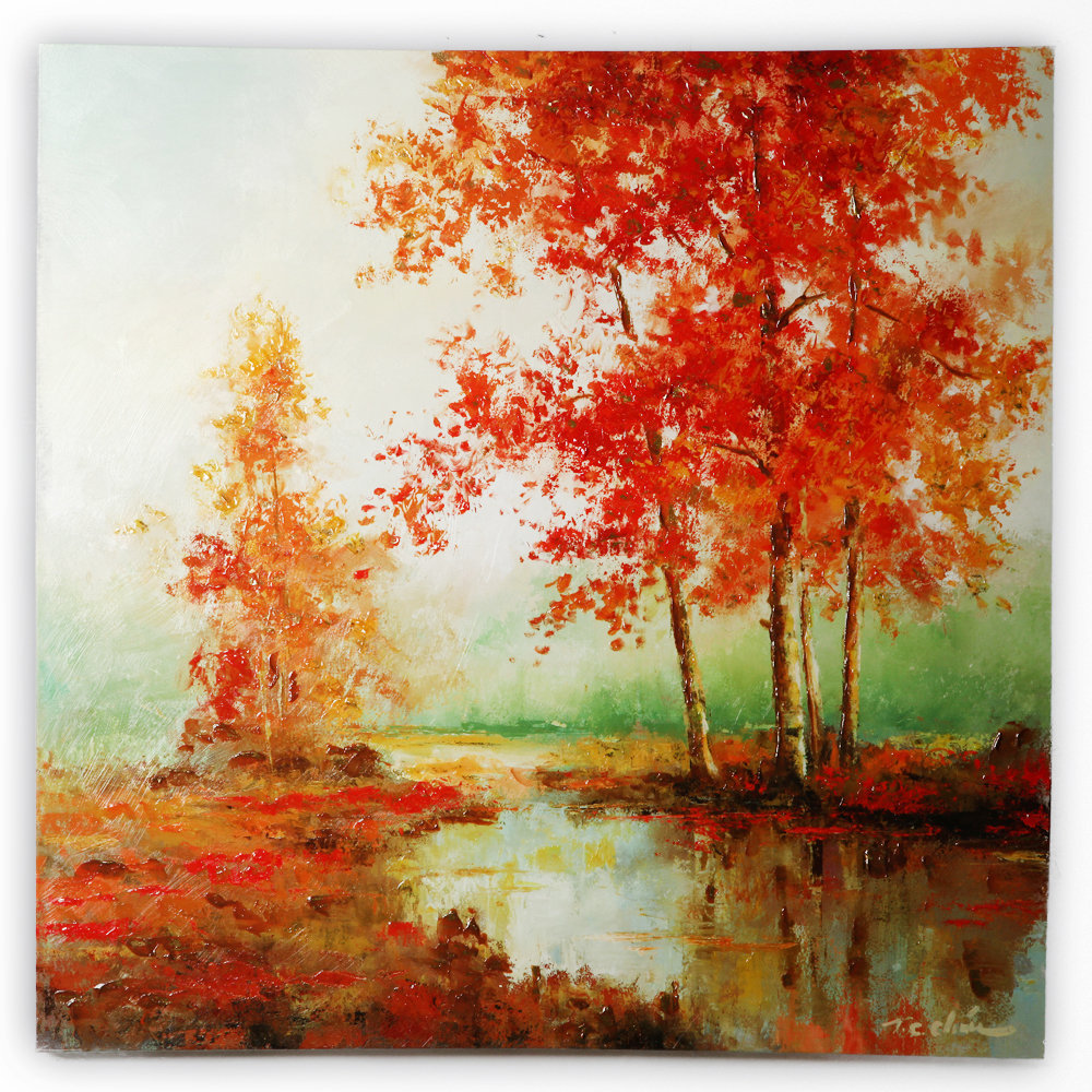 WexfordHome 'Autumn's Grace II' by T.C. Chiu Framed Painting Print on ...