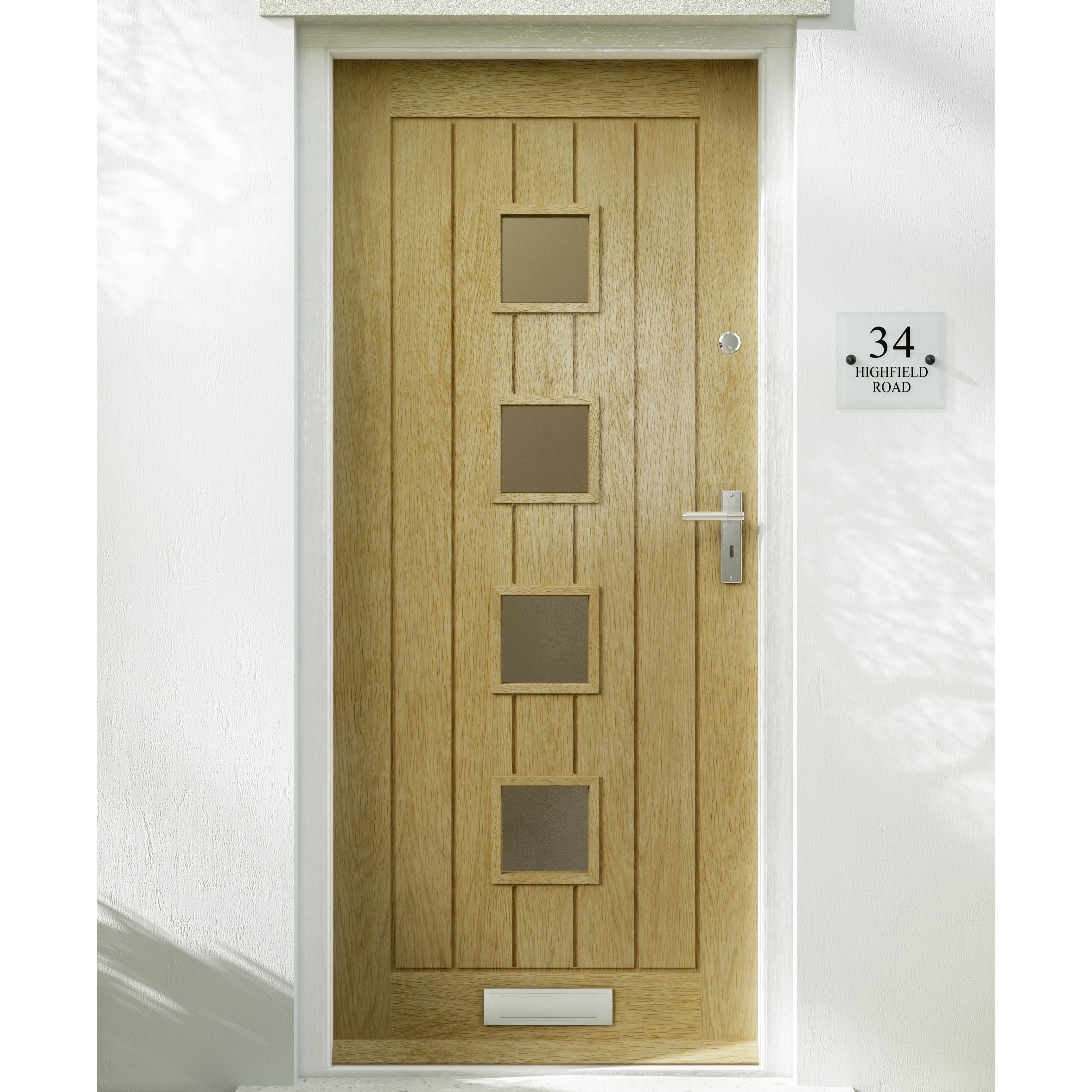 Premdor Croft Wood 4 Panel Glazed External Door Wayfair UK