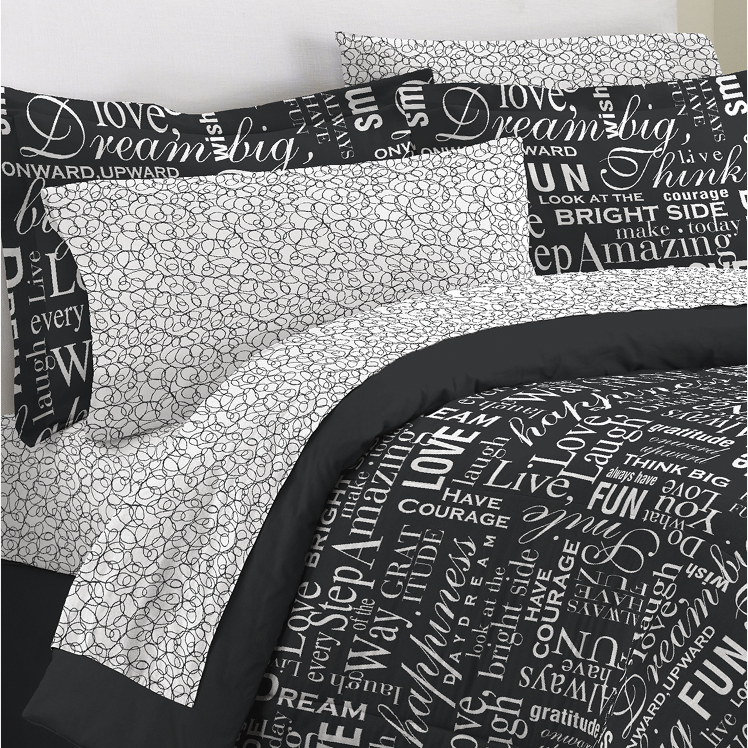 First At Home Live Love Laugh 6 Piece BedInaBag Set & Reviews Wayfair