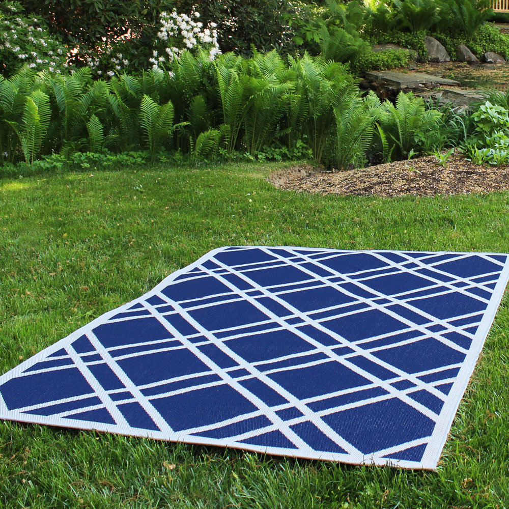 BudgeIndustries Maverick Royal Blue Indoor/Outdoor Area Rug & Reviews