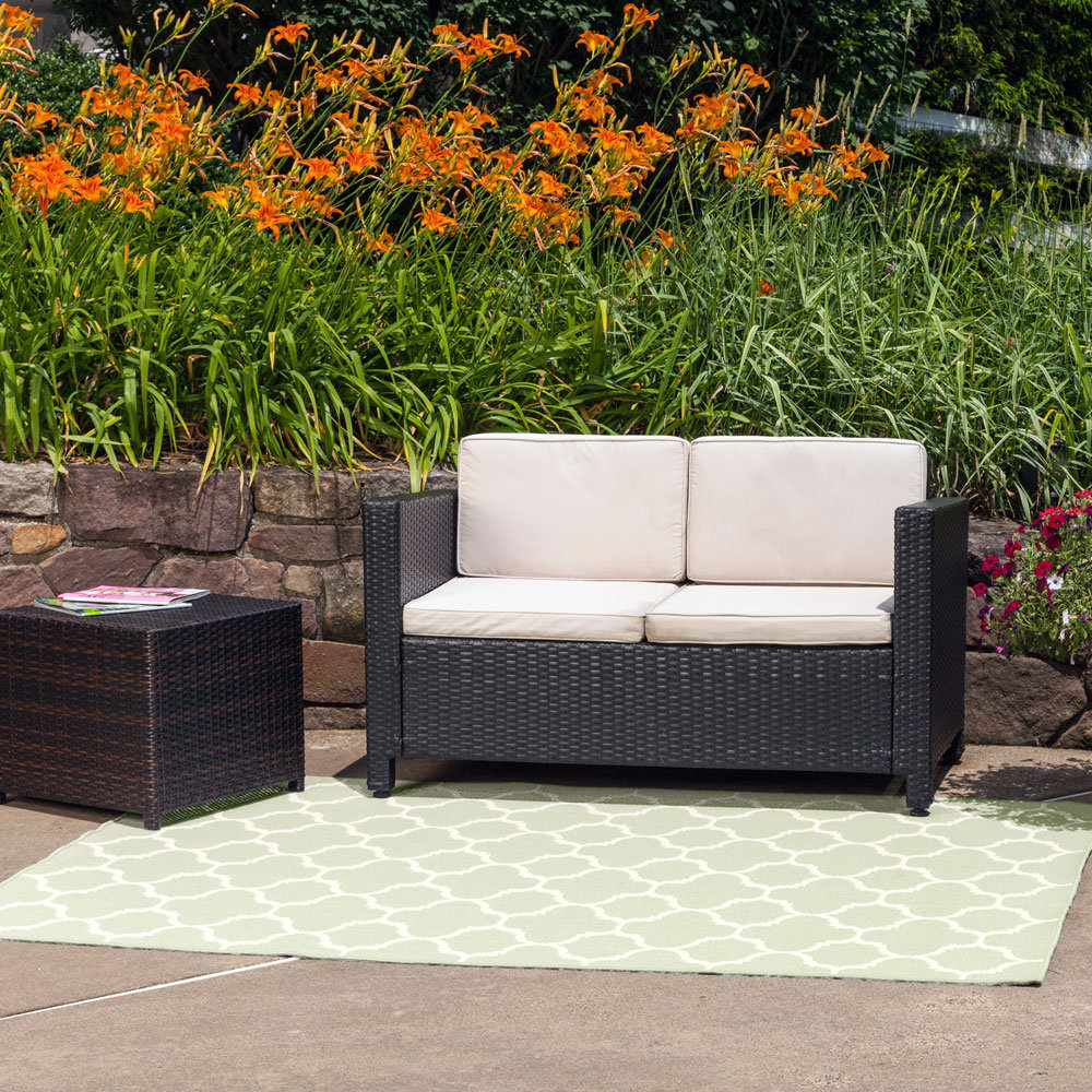 BudgeIndustries Winchester Sage Green Indoor/Outdoor Area Rug Wayfair