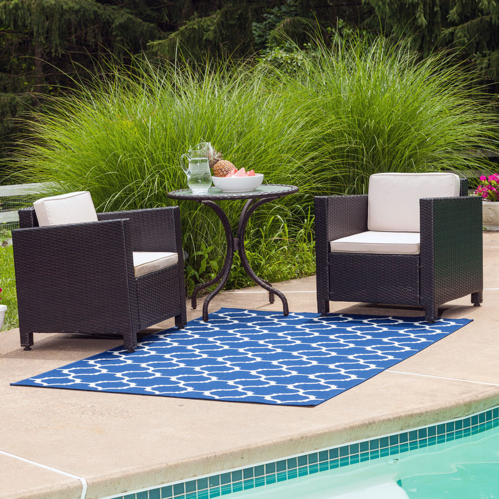 BudgeIndustries Winchester Royal Blue Indoor/Outdoor Area Rug & Reviews