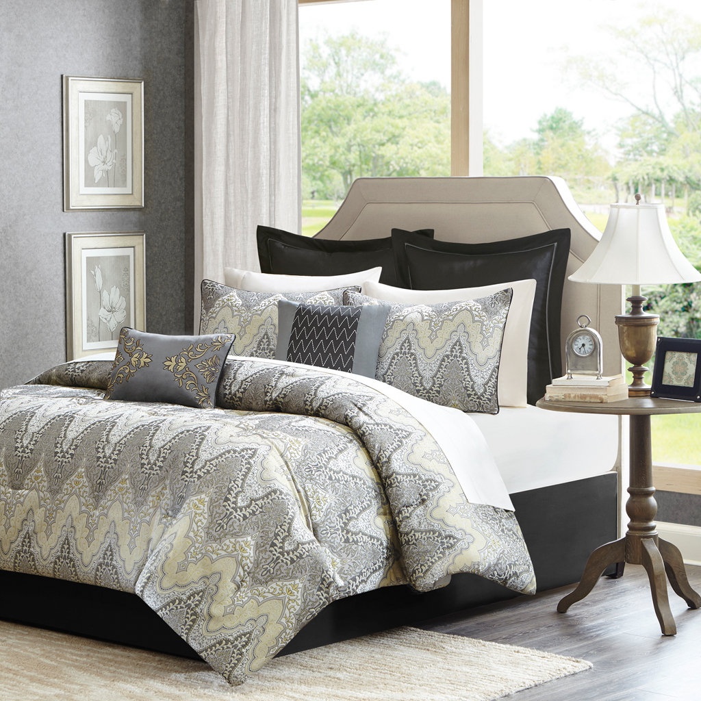 Madison Park Paxton 12 Piece Comforter Set & Reviews | Wayfair