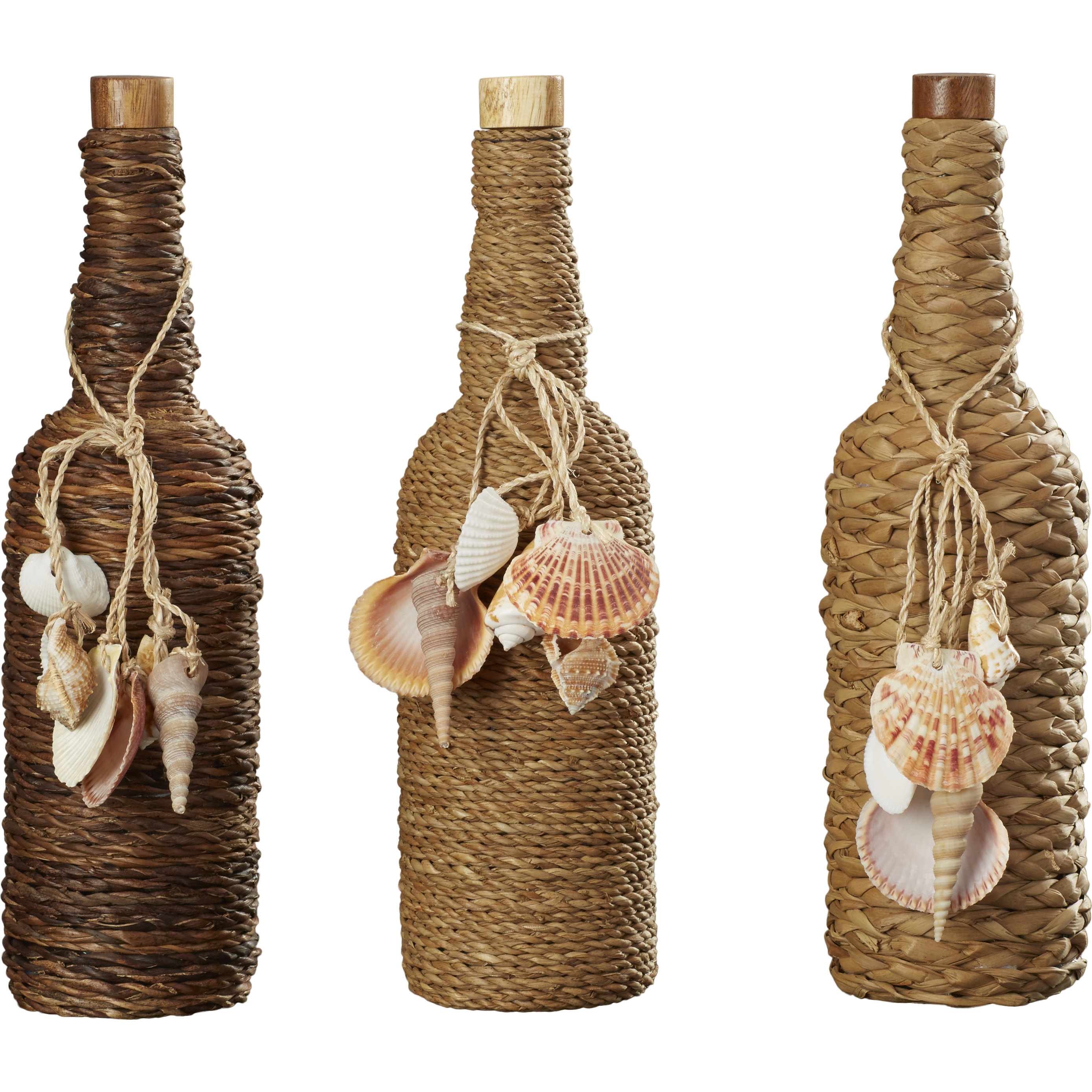 Bay Isle Home 3 Piece Glass Stopper Decorative Bottle Set & Reviews