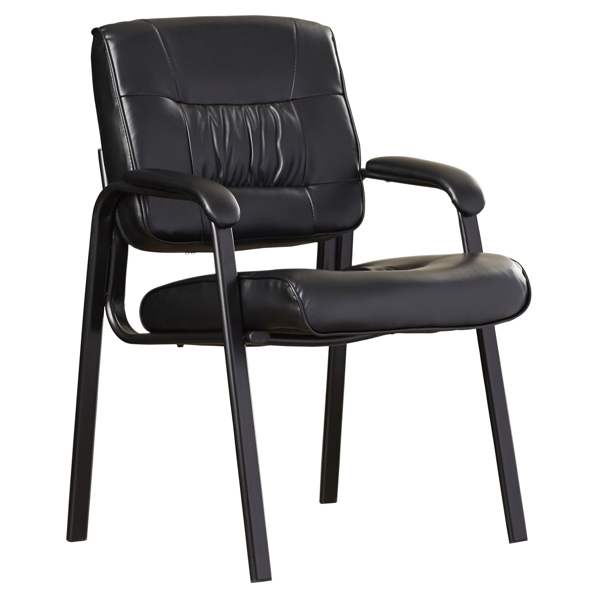 Symple Stuff Leather Blend Guest Chair & Reviews | Wayfair