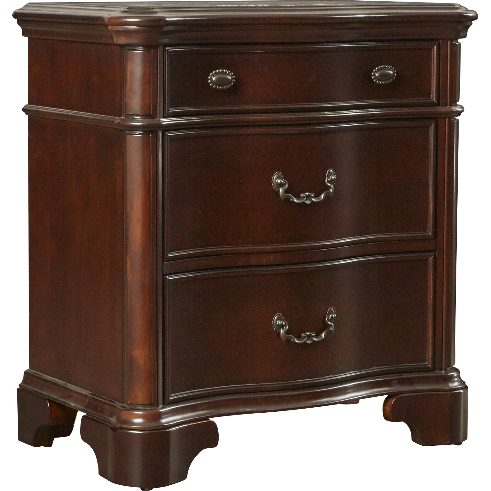 Astoria Grand Alanya 3 Drawer Nightstand & Reviews | Wayfair.ca