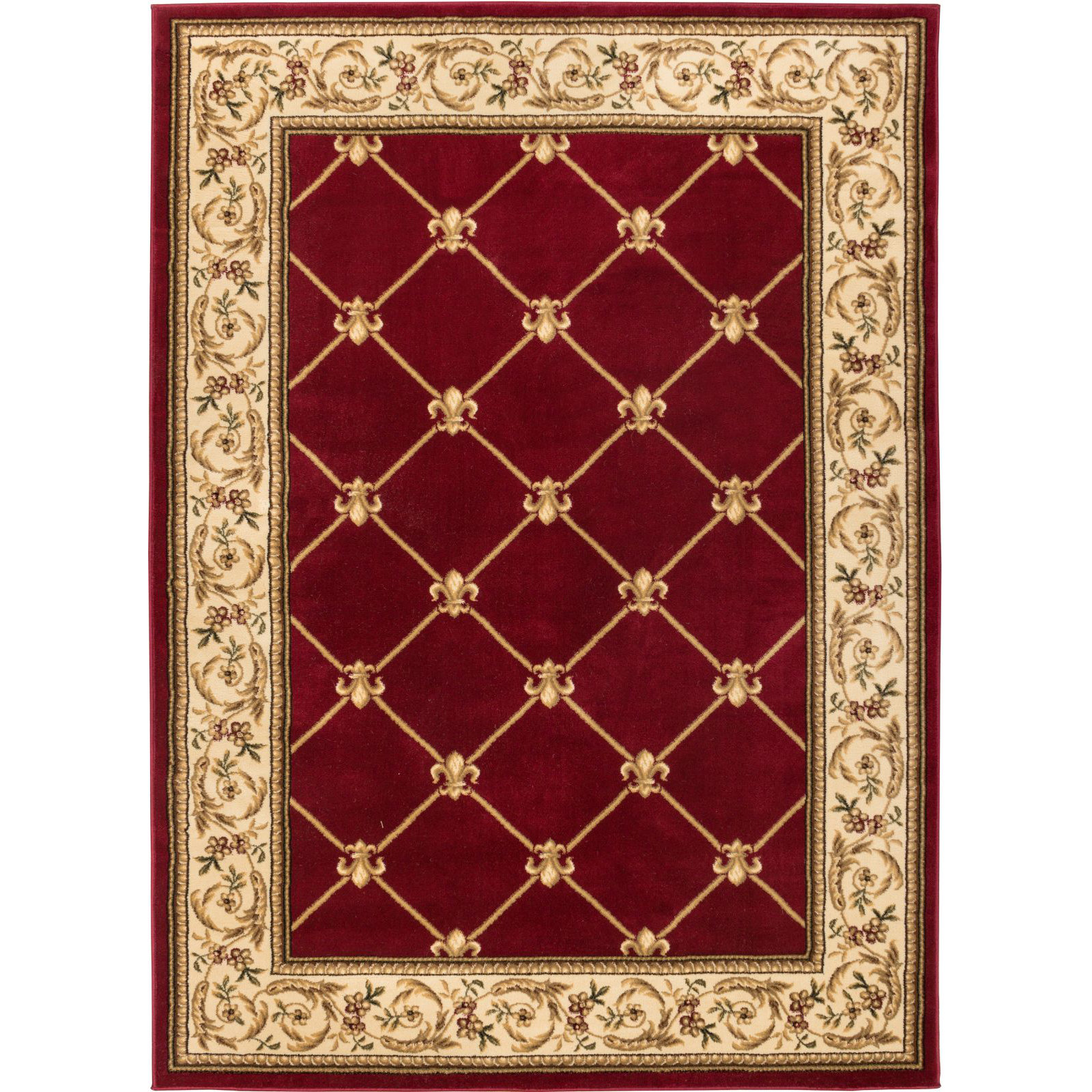 Astoria Grand Colindale Fleur De Lis Red Area Rug & Reviews Wayfair