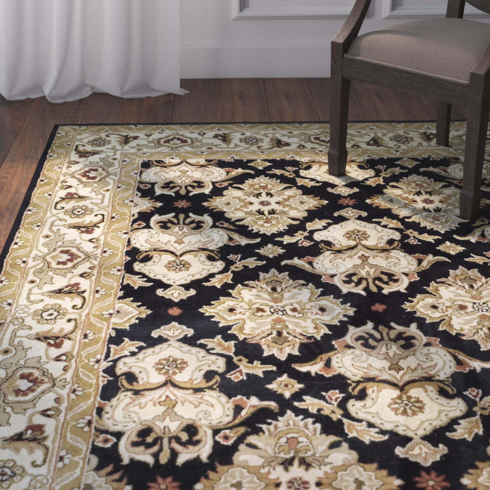 Astoria Grand Balthrop Black/Ivory Area Rug & Reviews Wayfair