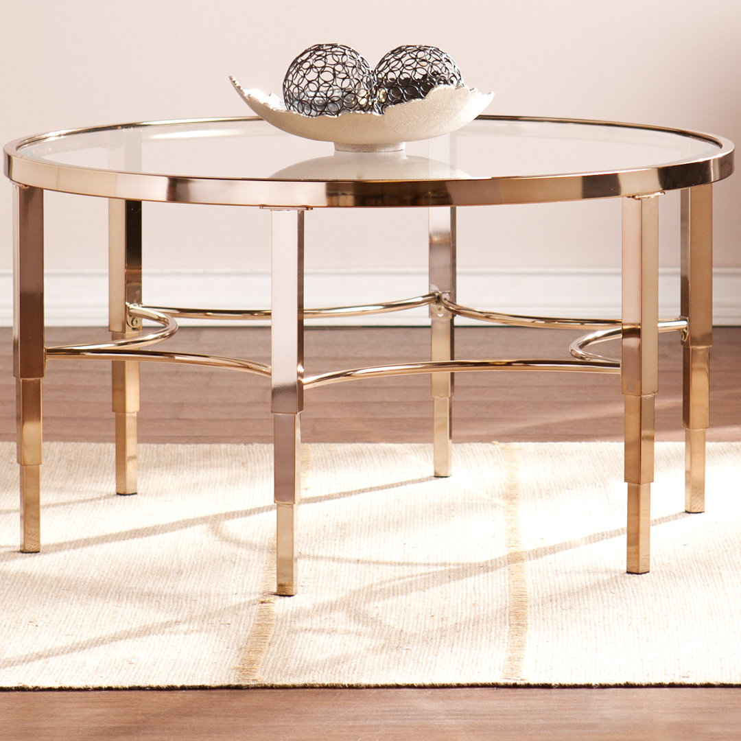 House of Hampton Herione Metallic Gold Coffee Table & Reviews Wayfair