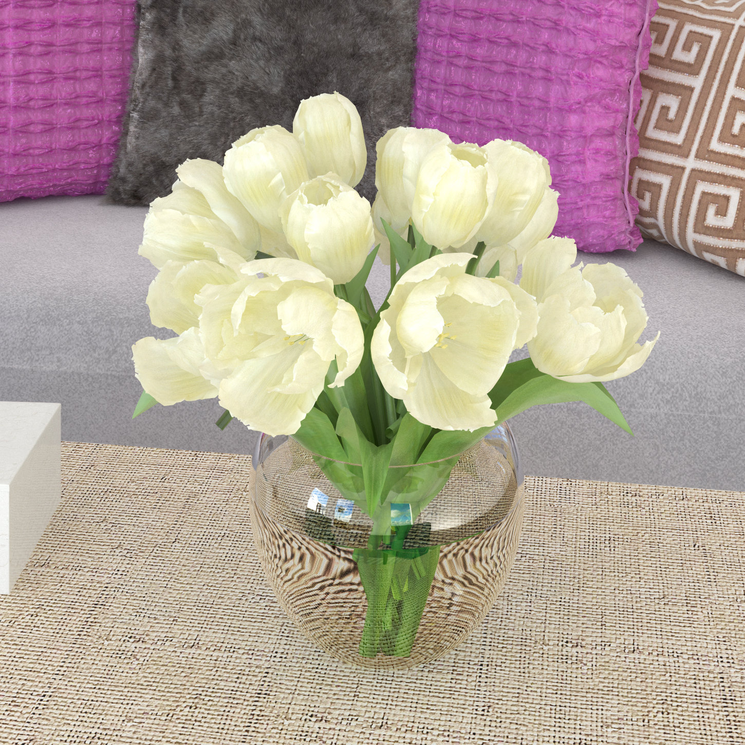 Mercer41 Tulips Arrangement with Vase & Reviews Wayfair