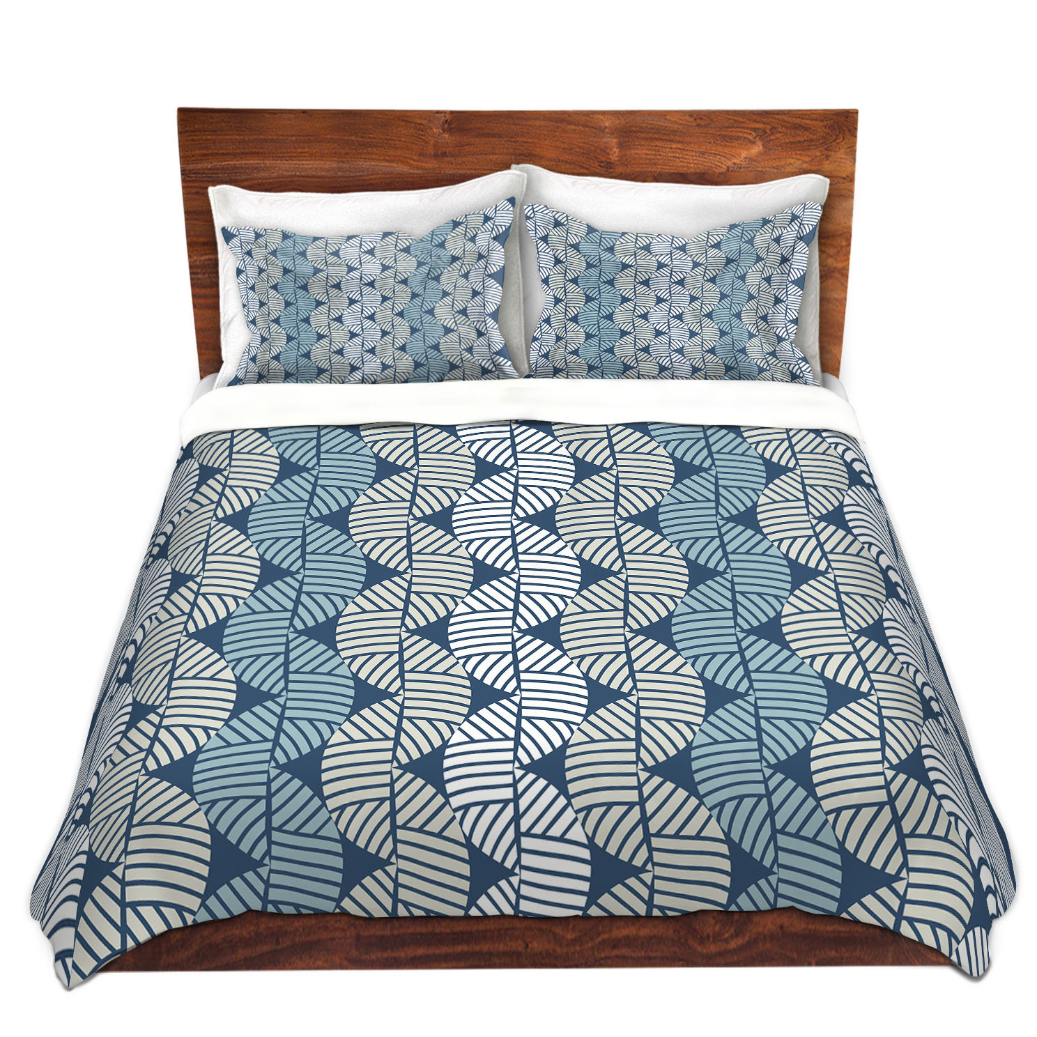Dianochedesigns Waves On Blue Duvet Cover Set Wayfair Dianoche Designs Waves On Blue Duvet Cover Set