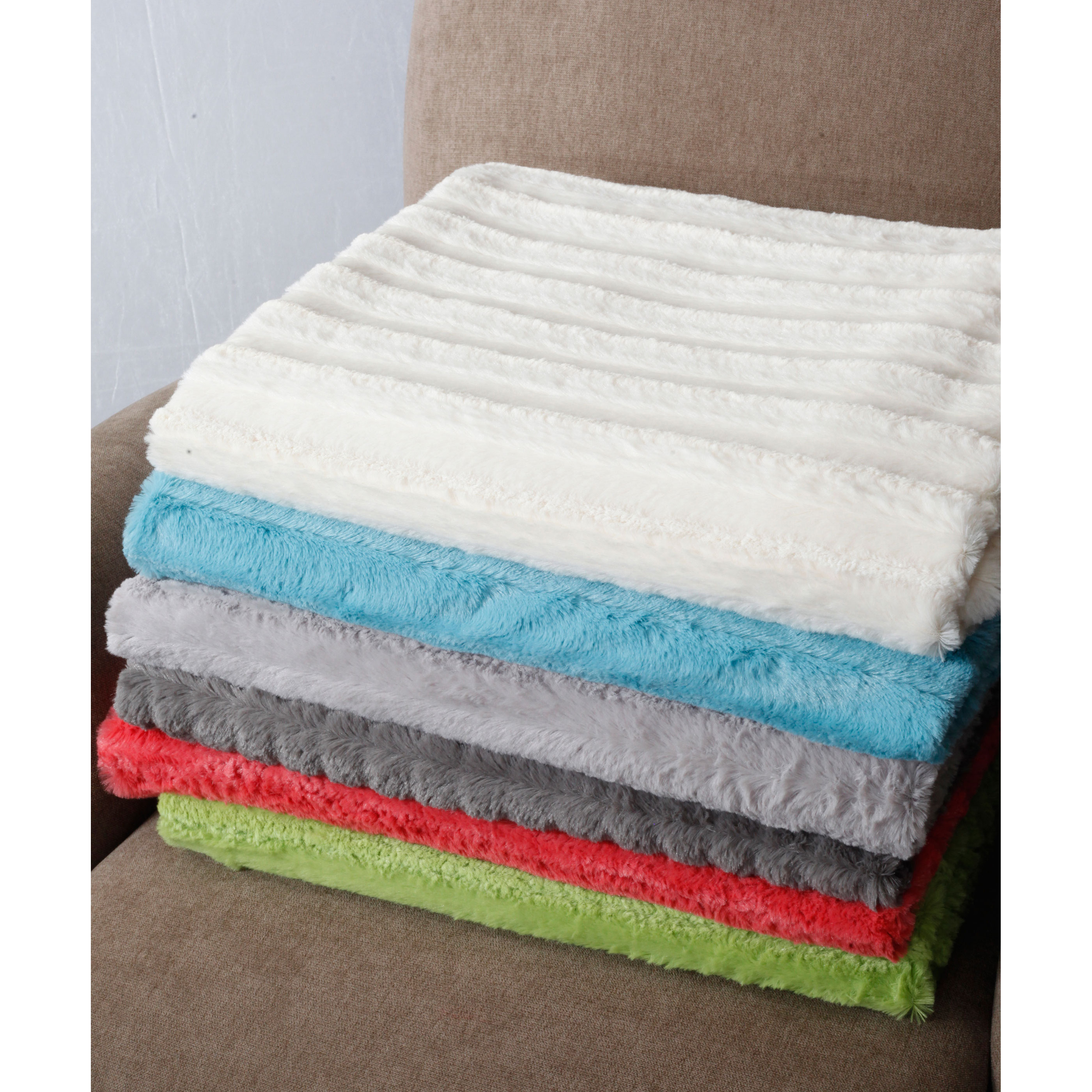 BOON Throw & Blanket Derby Double Sided Faux Fur Throw Blanket