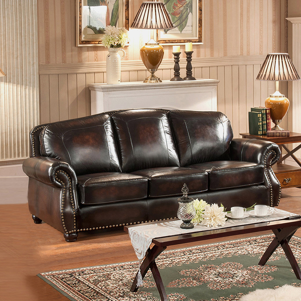 Amax Vail 3 Piece Leather Living Room Set  Wayfair