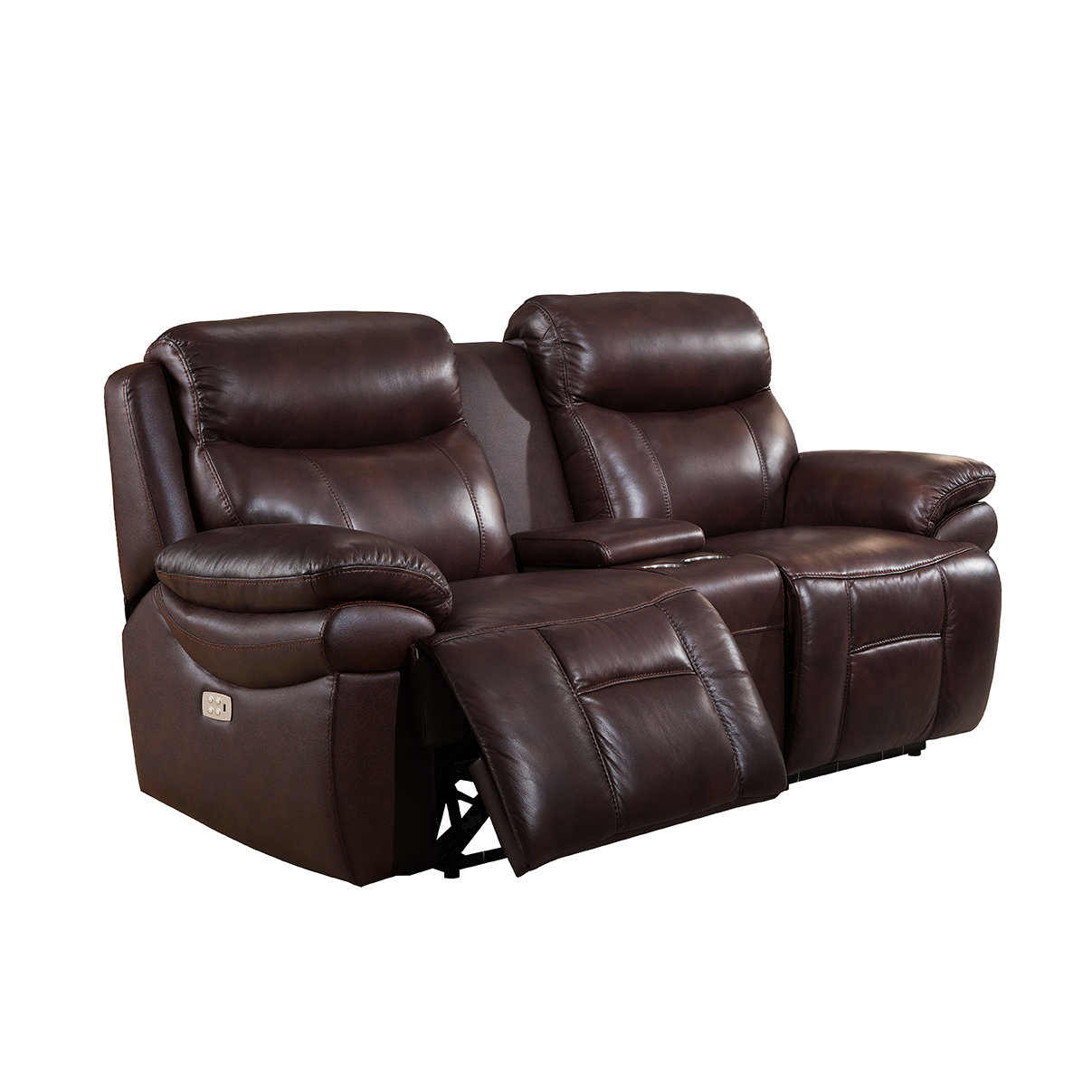Amax Sanford 2 Piece Leather Power Reclining Living Room
