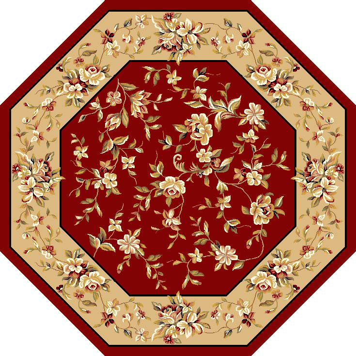 KAS Rugs Cambridge Red & Beige Floral Area Rug & Reviews Wayfair