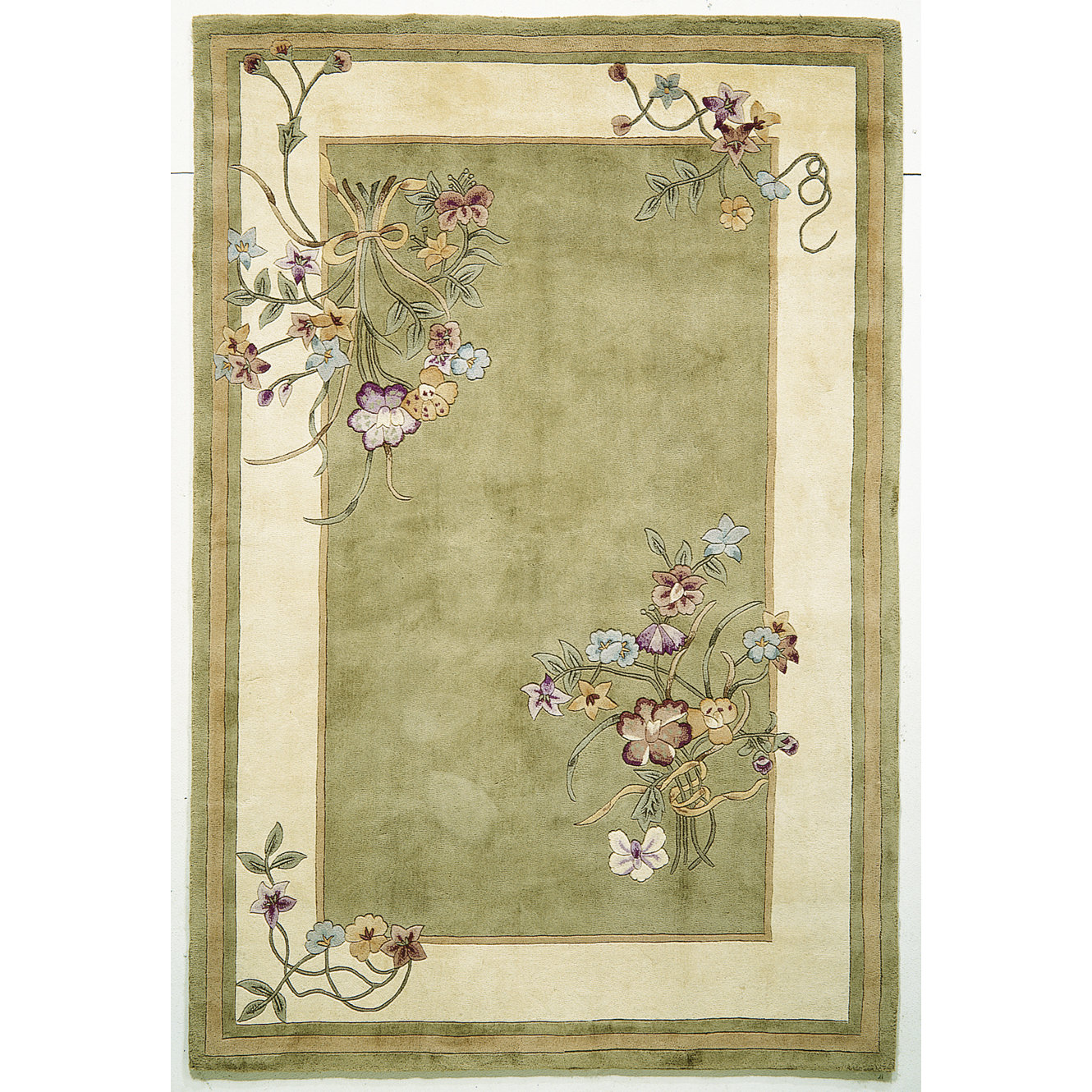 KAS Rugs Ruby Sage Bouquet Area Rug & Reviews Wayfair